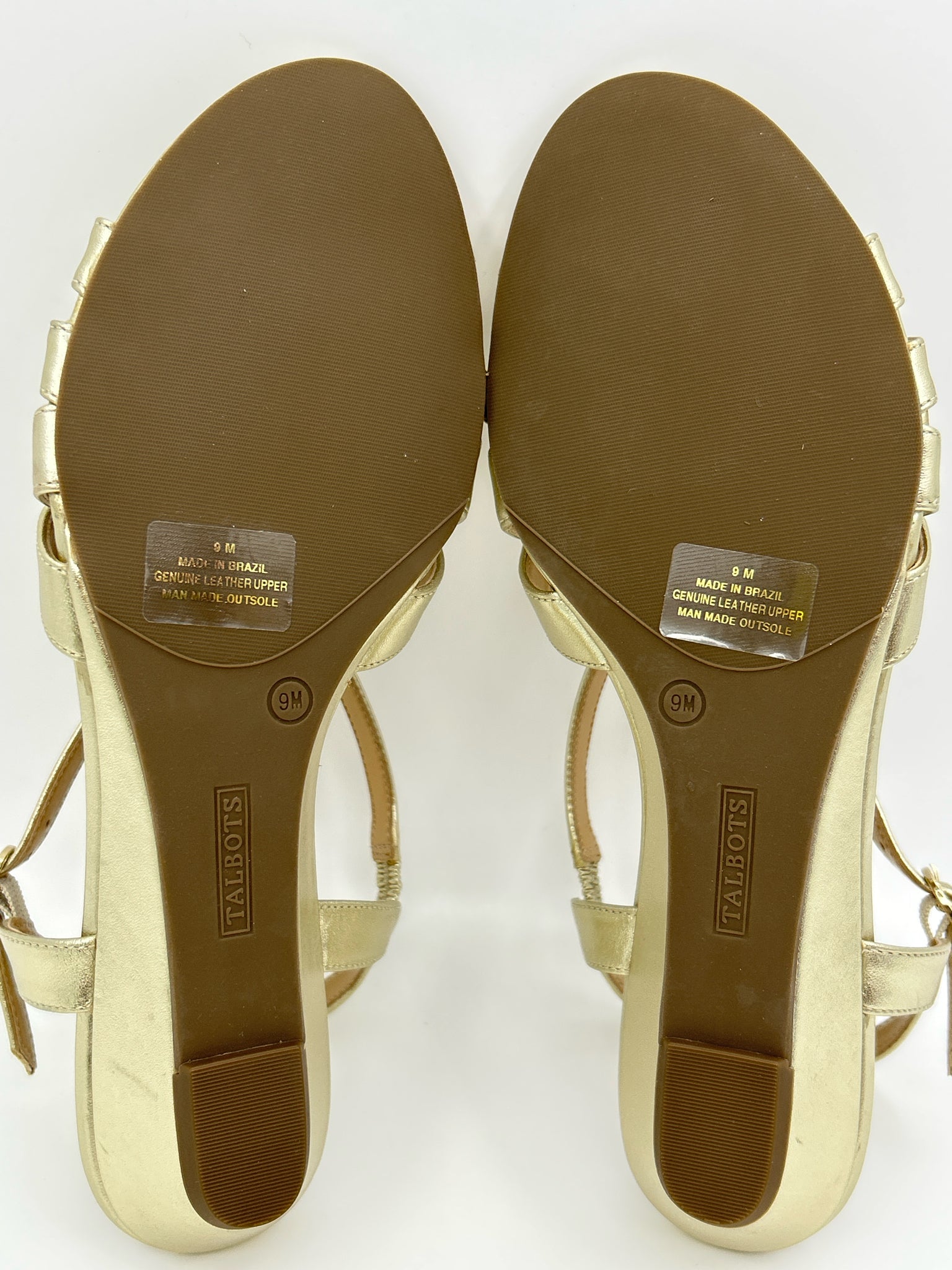 TALBOTS Size 9M gold metallic Women Sandal