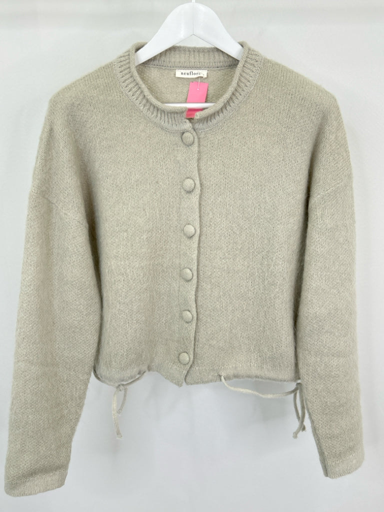 NEUFLORA Women Size S lIGHT gRAY Cardigan