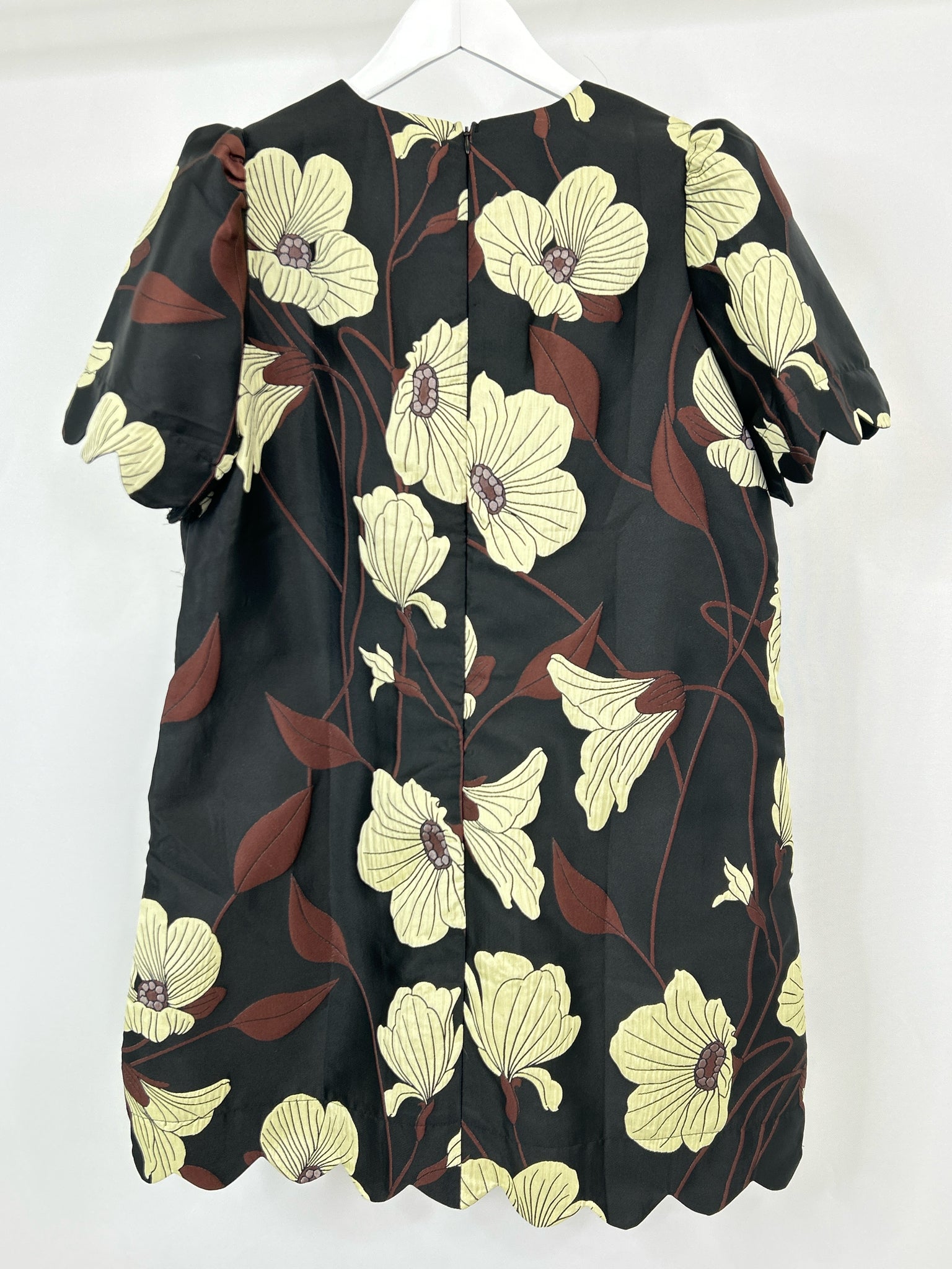 ENTRO Size L Brown Print Women Dress