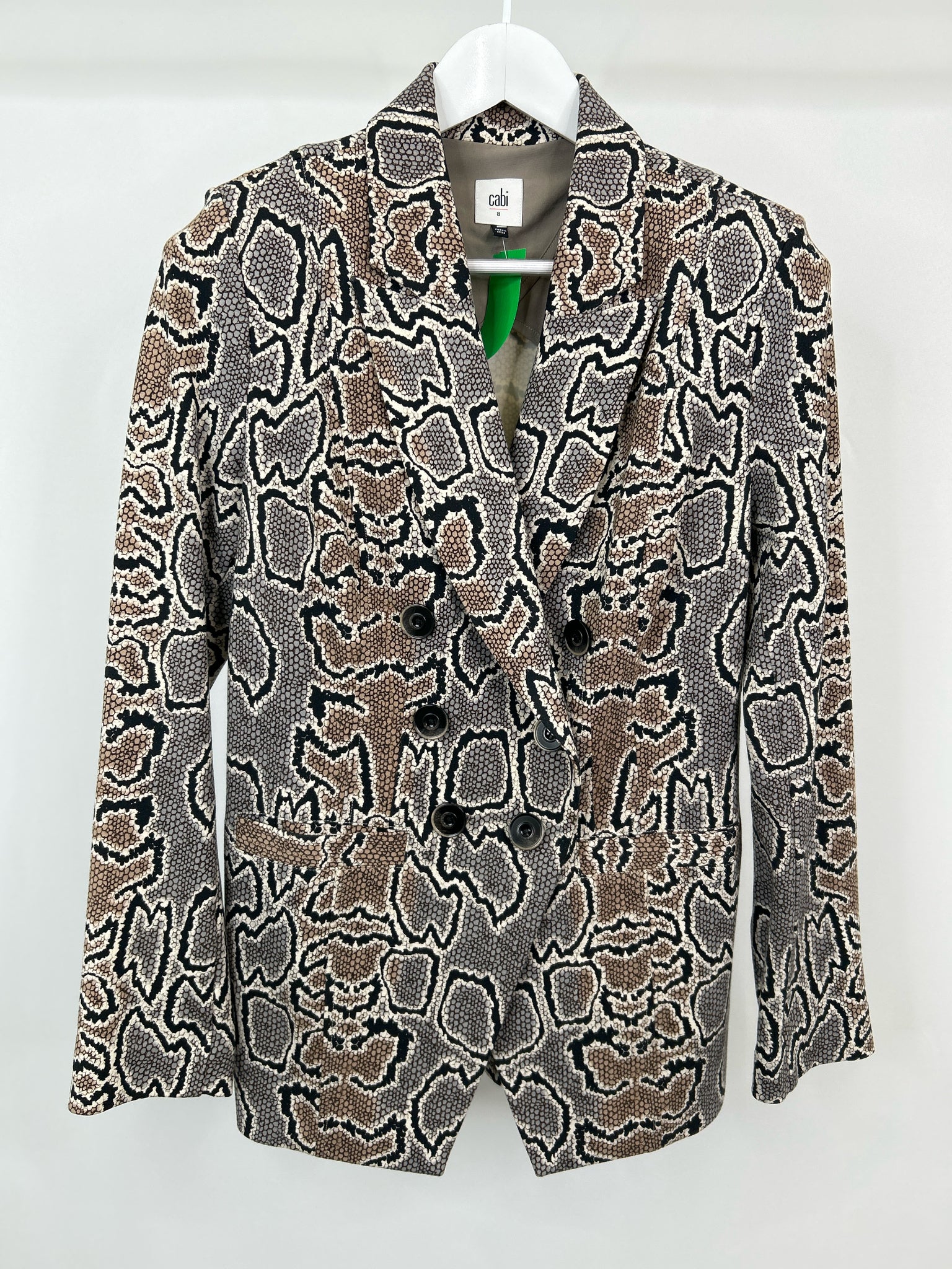 CABI Size 8 SNAKE PRINT Women Blazer