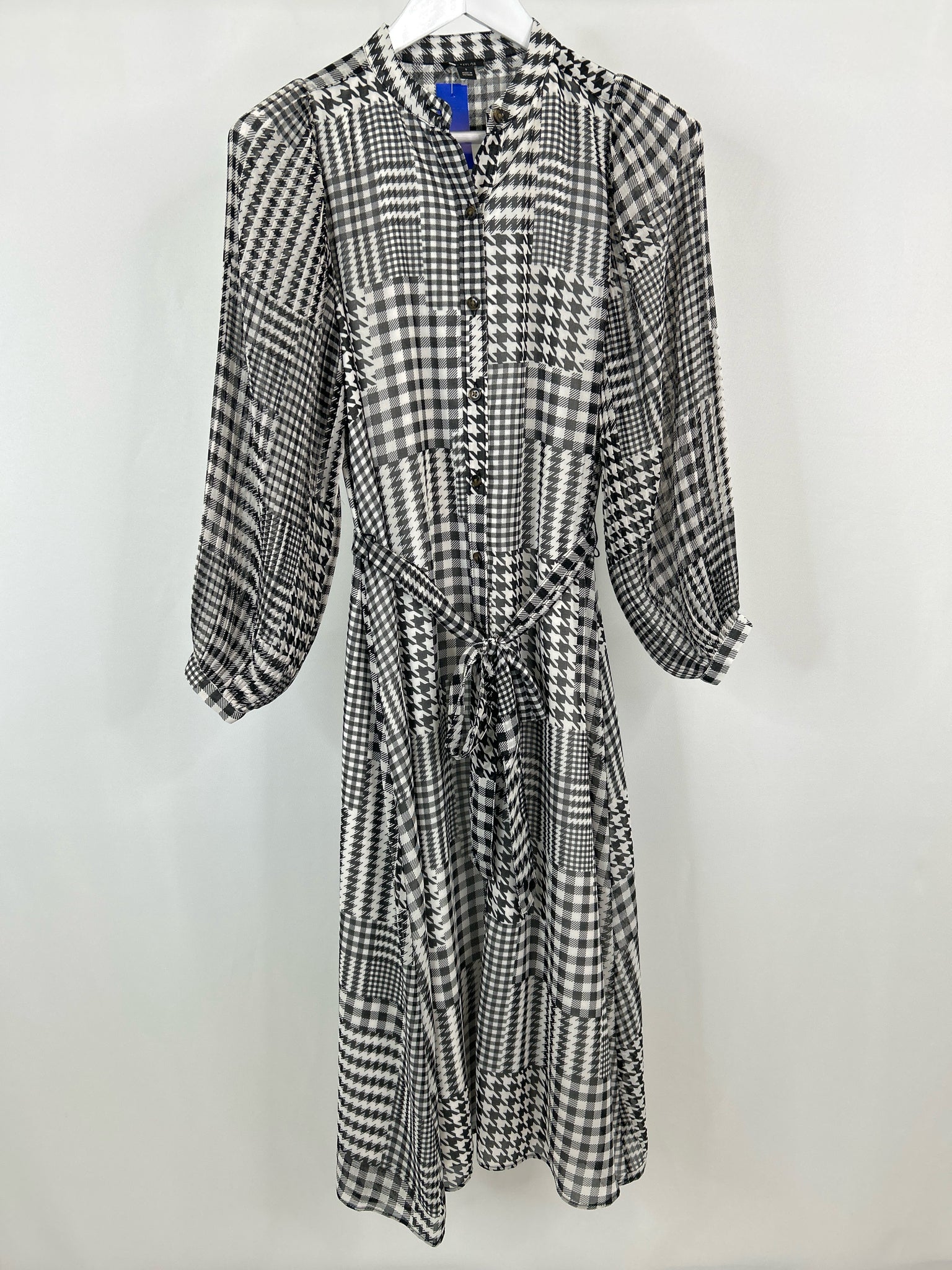 ANN TAYLOR Size S Black Print Women Dress