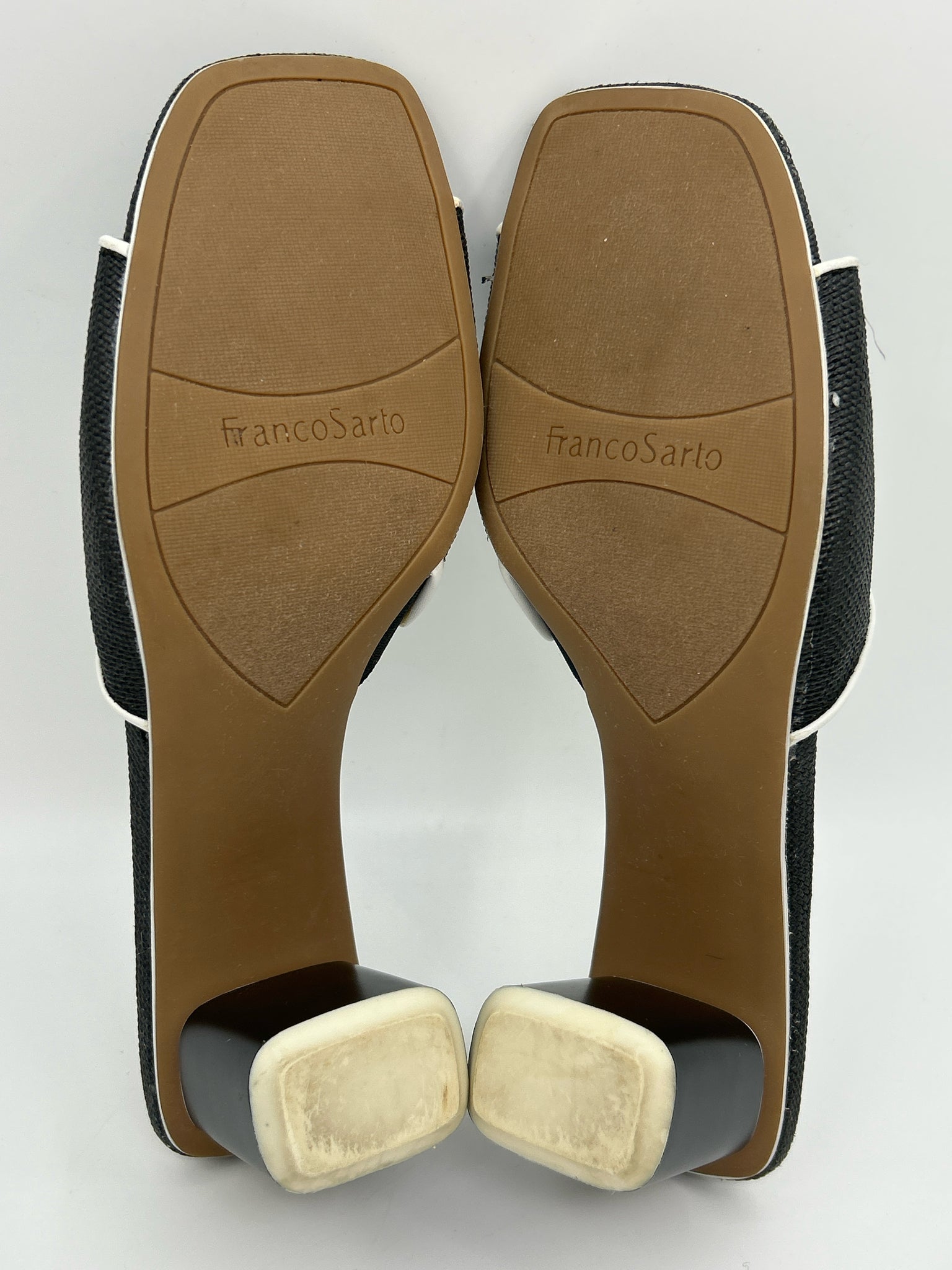 FRANCO SARTO Size 11 Black & White Women Pumps
