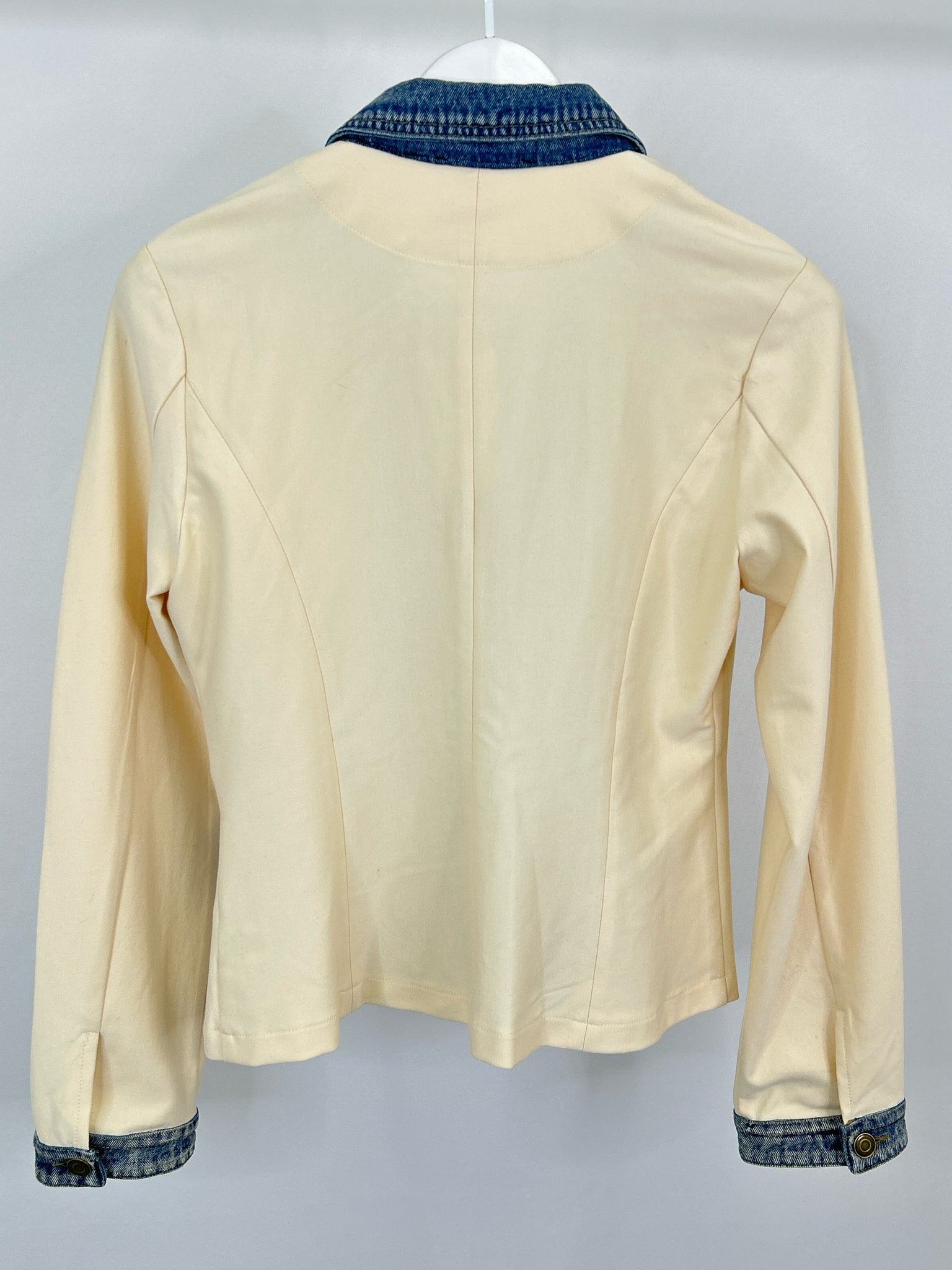 ABLE Size M Cream and Denim Women Jacket NWT