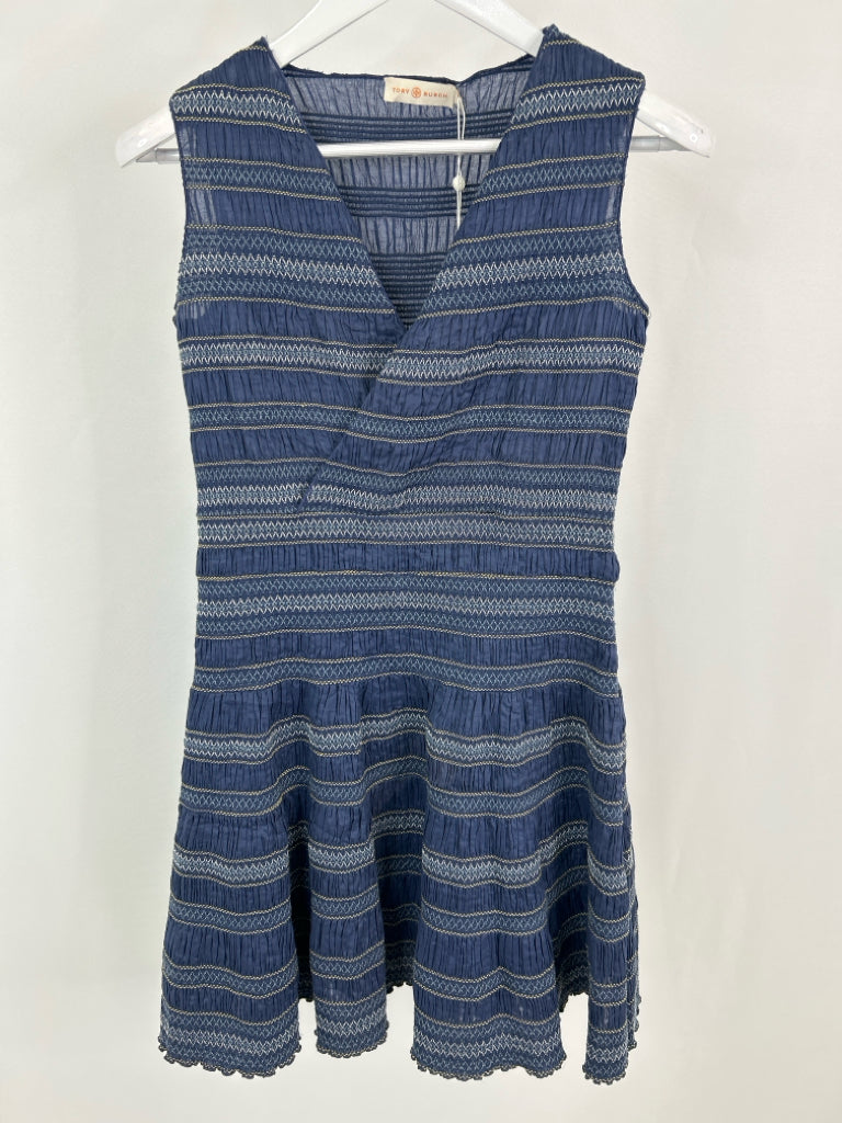 TORY BURCH Size 0 Blue Women's Dress NWT