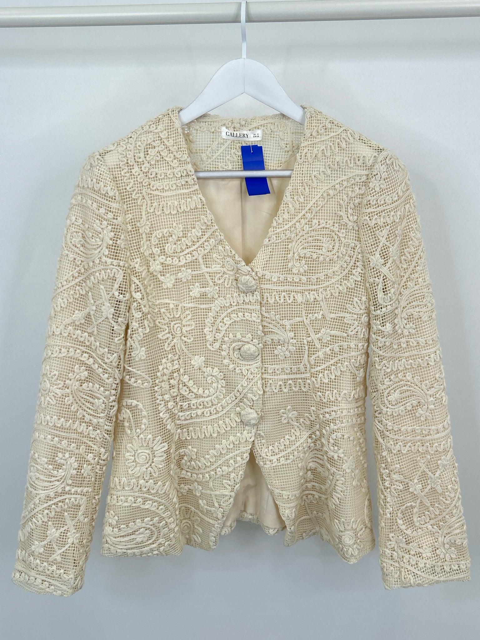 GALLERY Size 38 Ivory Women Jacket