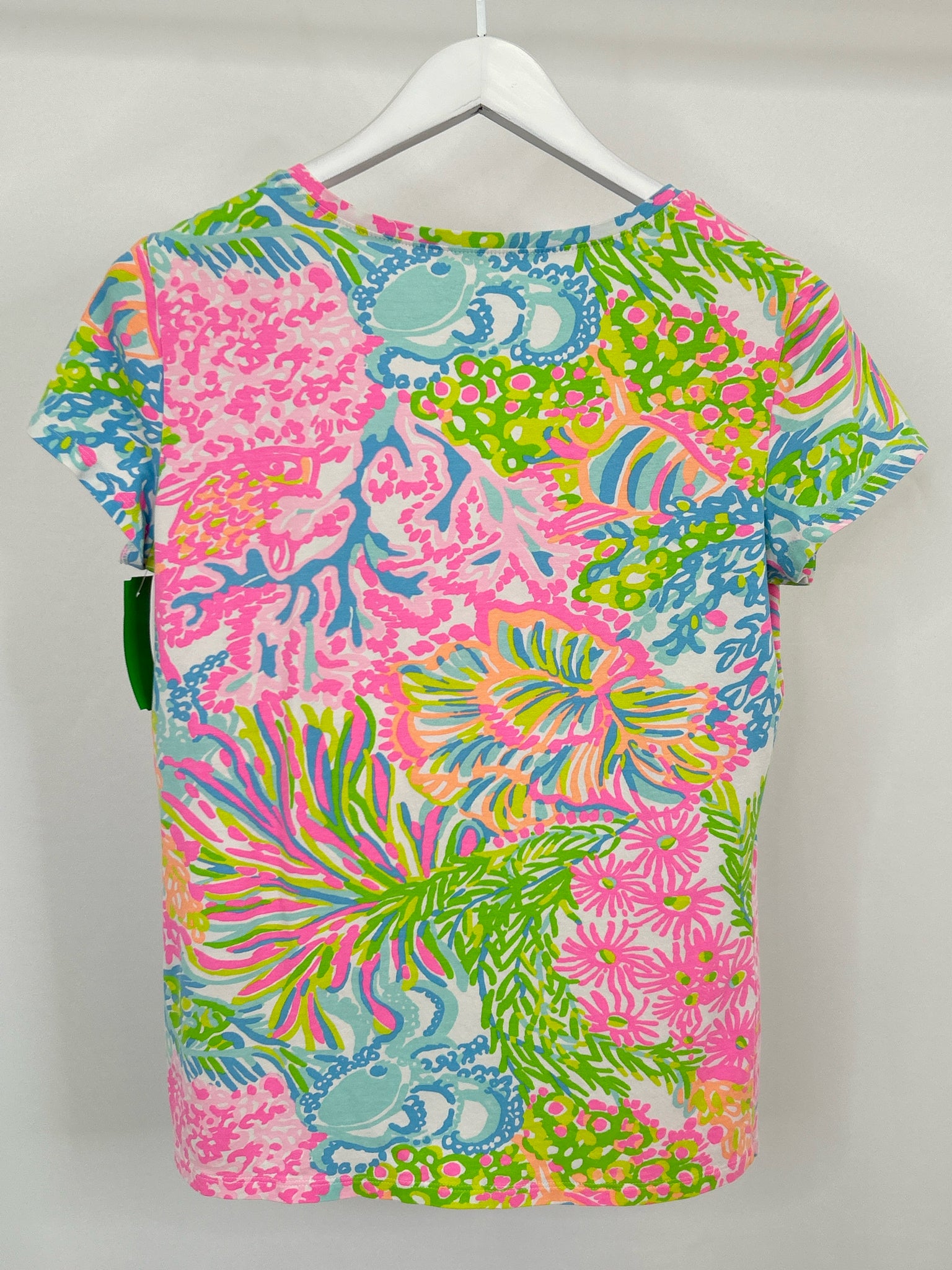 LILLY PULITZER Size L PINK & GREEN Women T-shirt