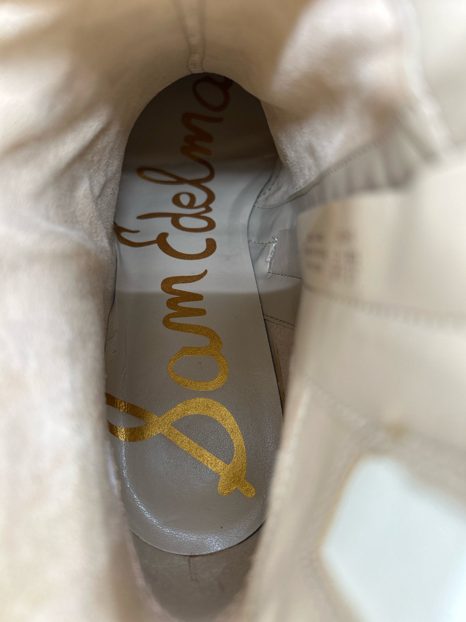 SAM EDELMAN Size 10M Ivory Women Booties