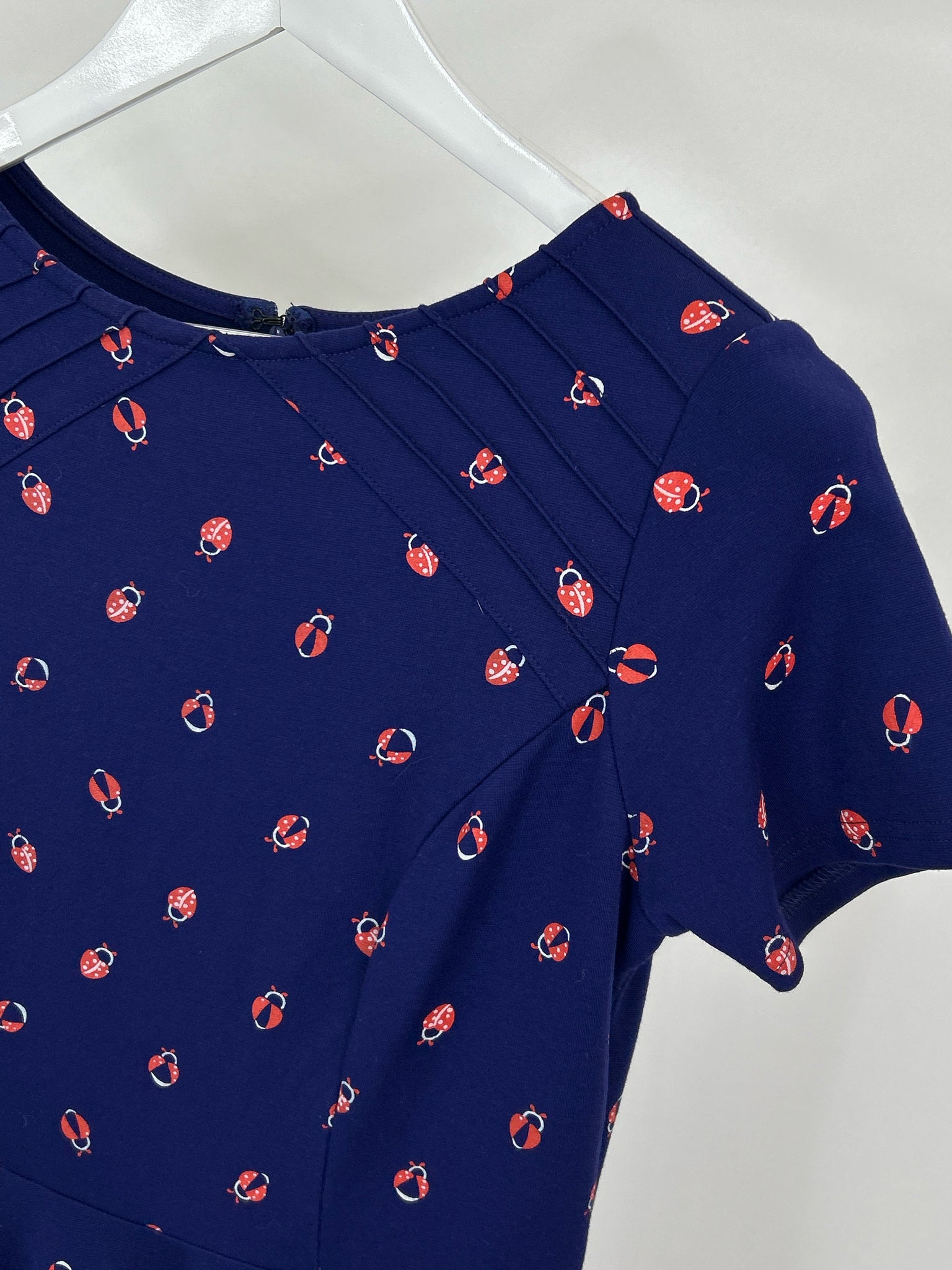 UNIQUE VINTAGE Size 10/12 Blue Print Women's Dress