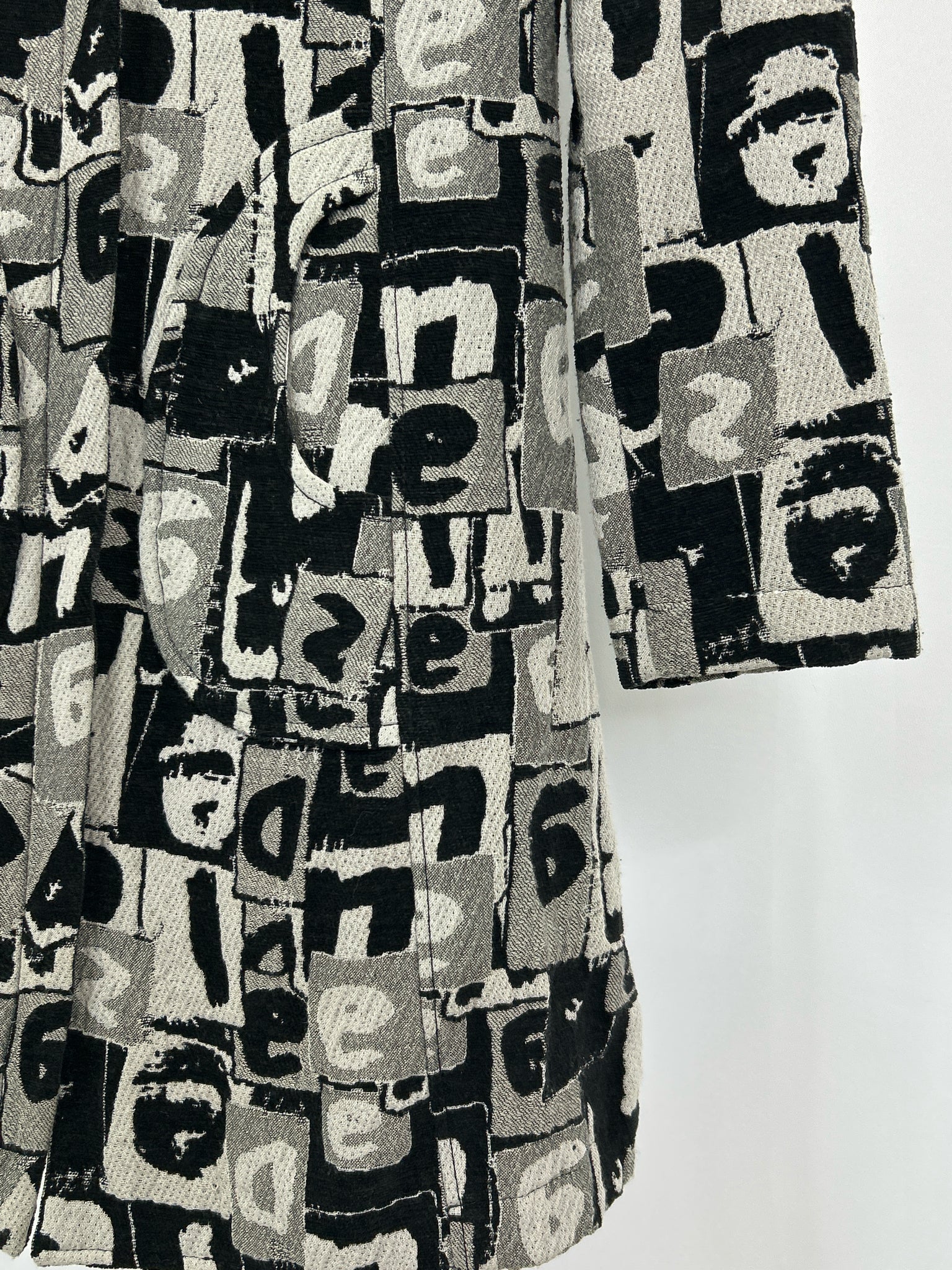 desigual Size 38 Grey & Black Women Coat