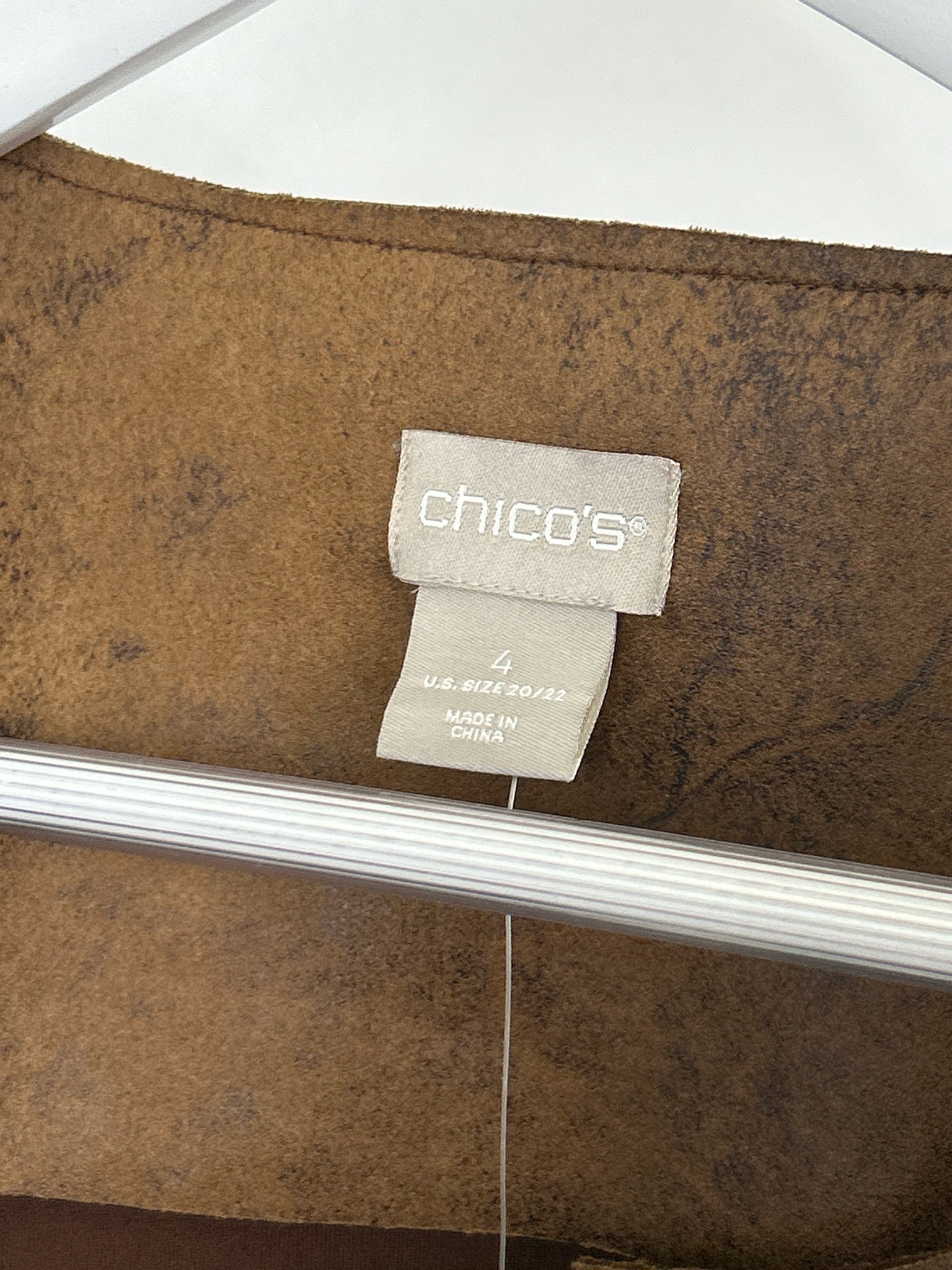 CHICO'S Size 20/22 Brown Women Jacket
