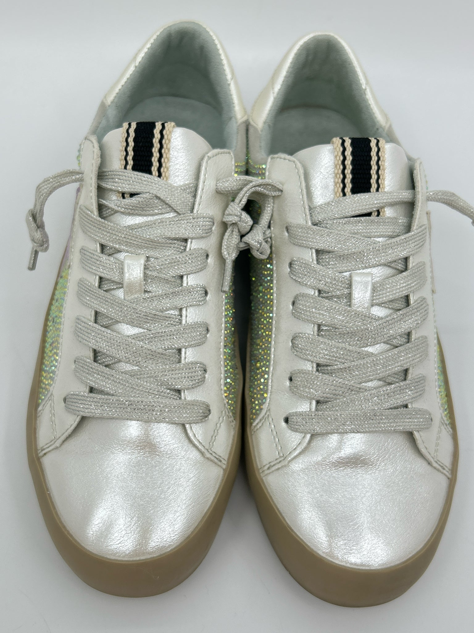 SHU SHOP Size 6.5 Silver Metallic Women Sneakers