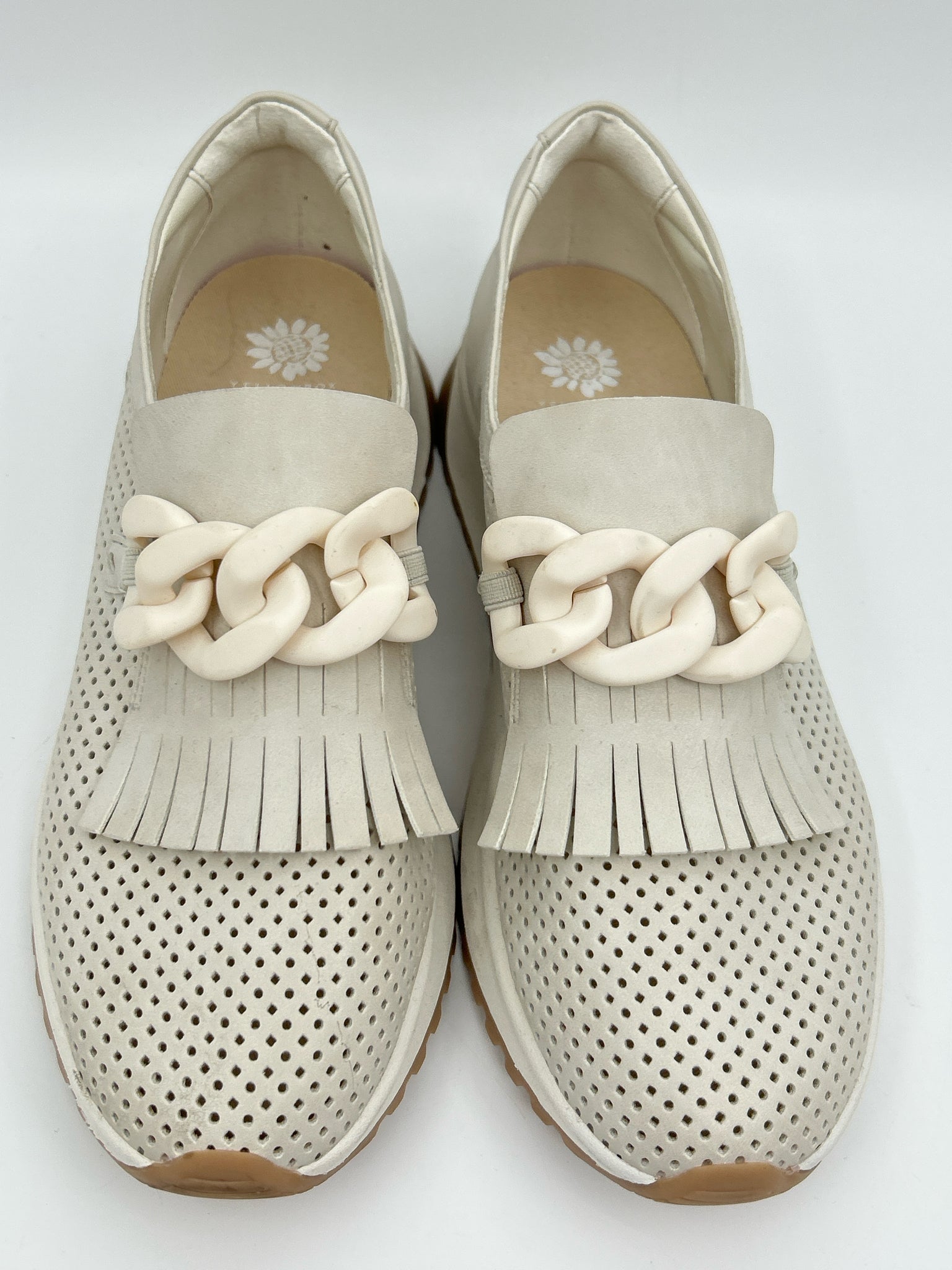 YELLOW BOX Size 8.5 BONE Women Sneakers