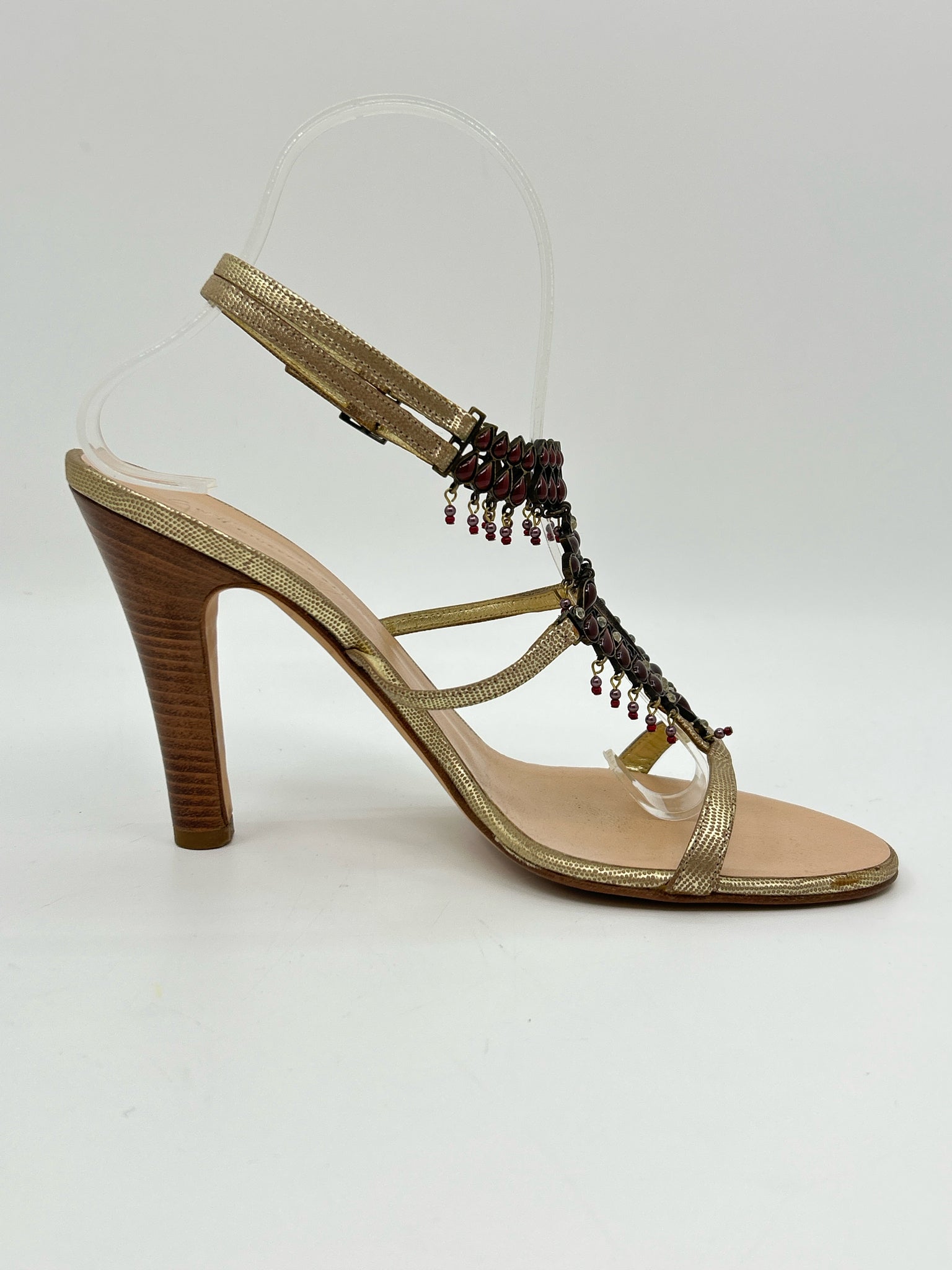 GIUSEPPE ZANOTTI Size 9.5B Gold Women Sandal