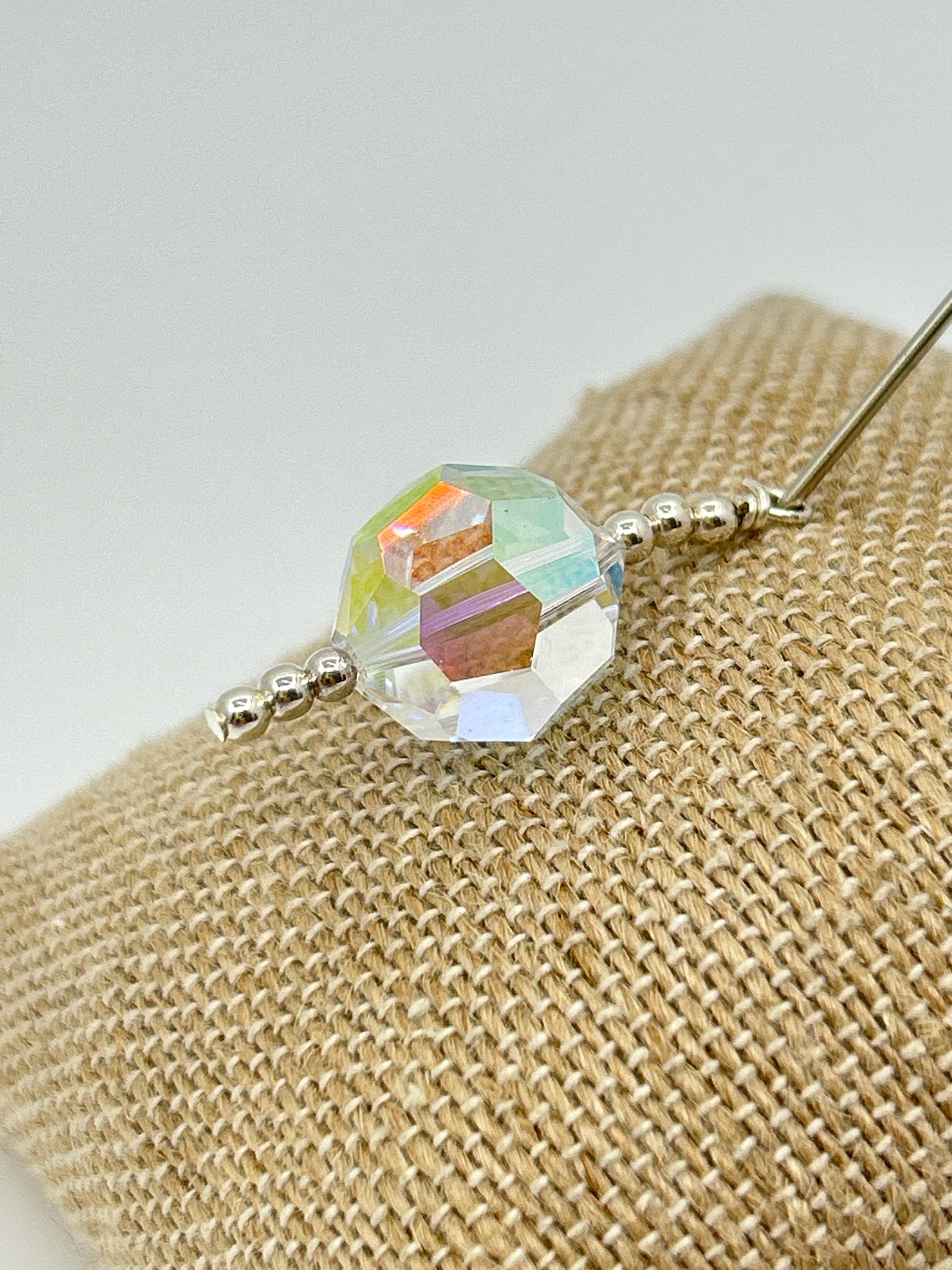 Sterling Silver Iridescent Pendant