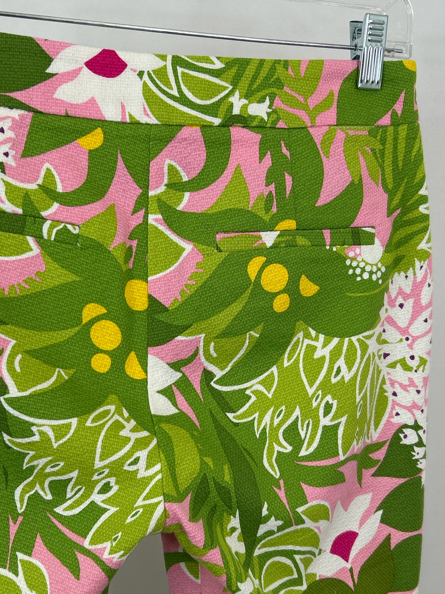 TRINA TURK Size 2 Green & Pink Women's Pants