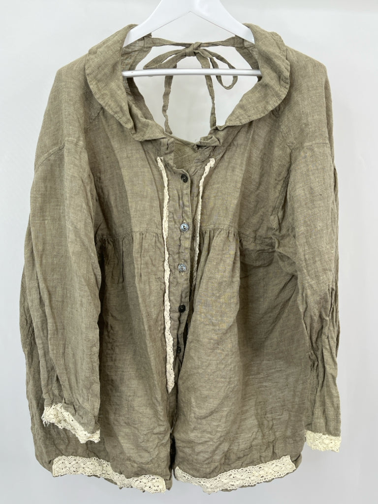 MAGNOLIA PEARL Women Size One Size OLIVE GREEN Jacket