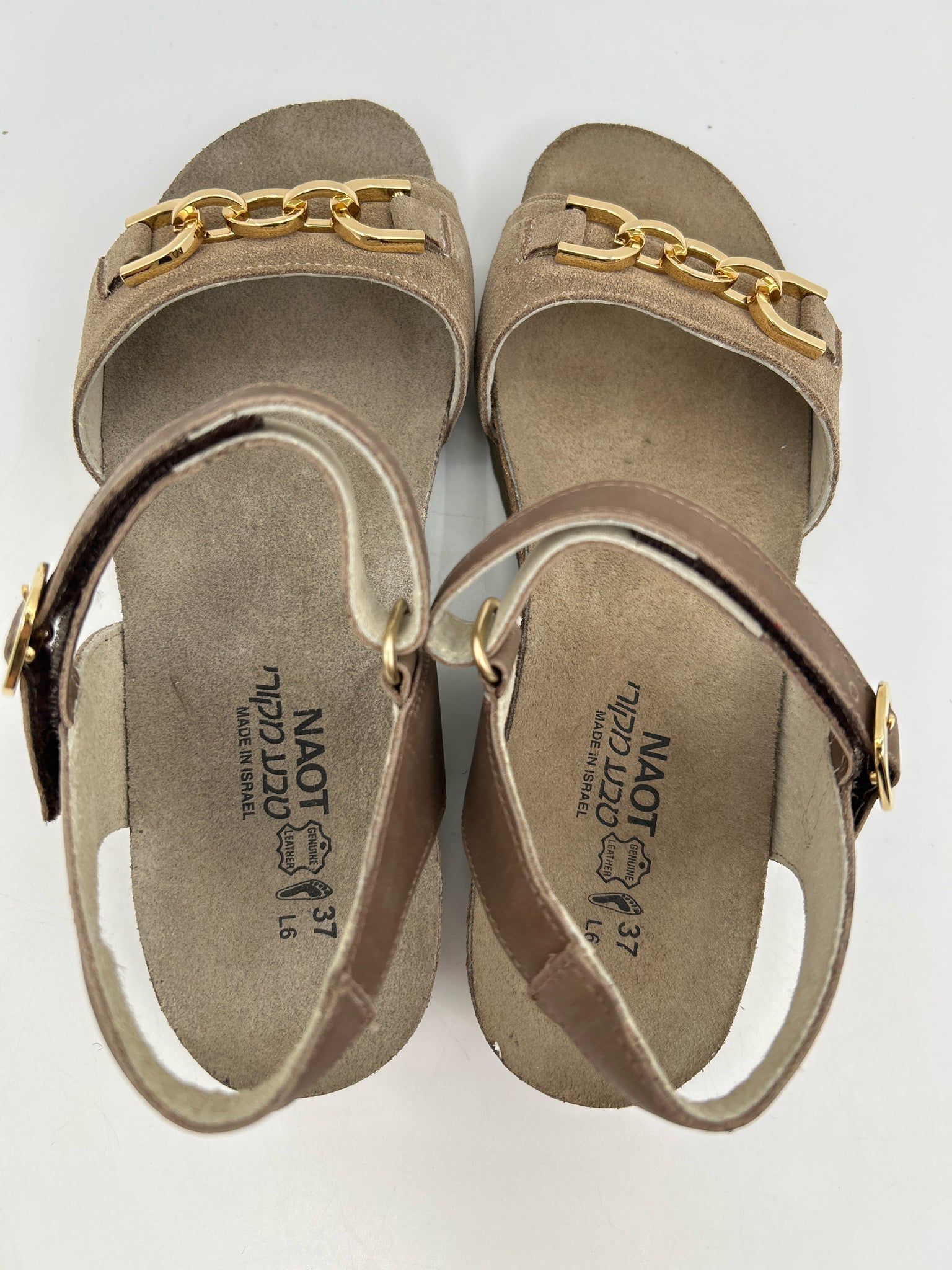 NAOT Size 37/6 Taupe Women Sandal