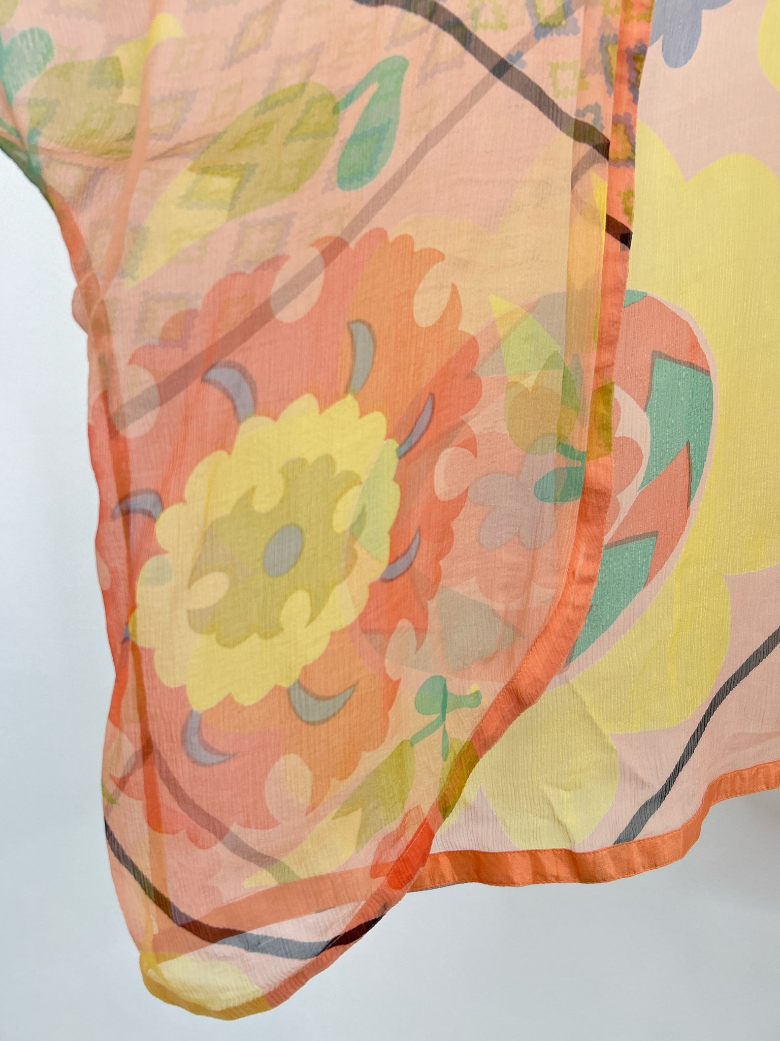 ANUPAMAA Size S Peach Print Women Kimono