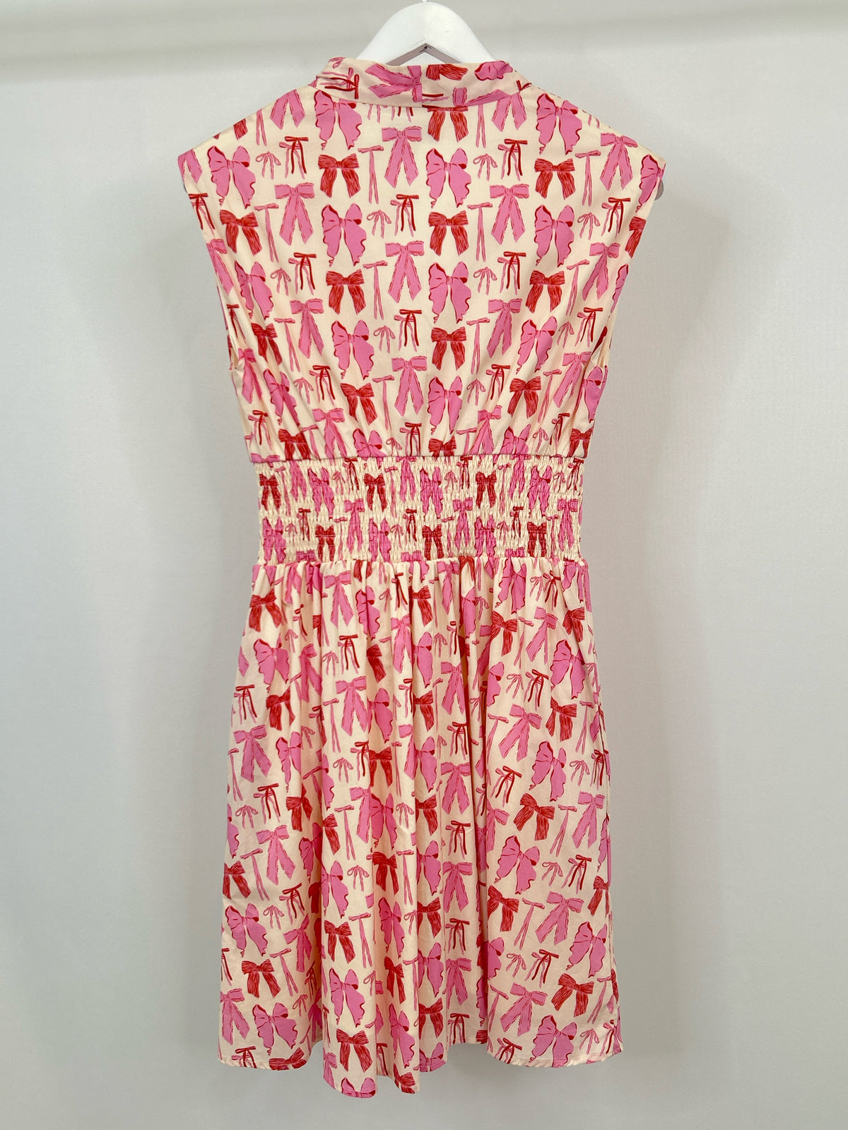 SHE + SKY Size S Cream & Pink Women Dress