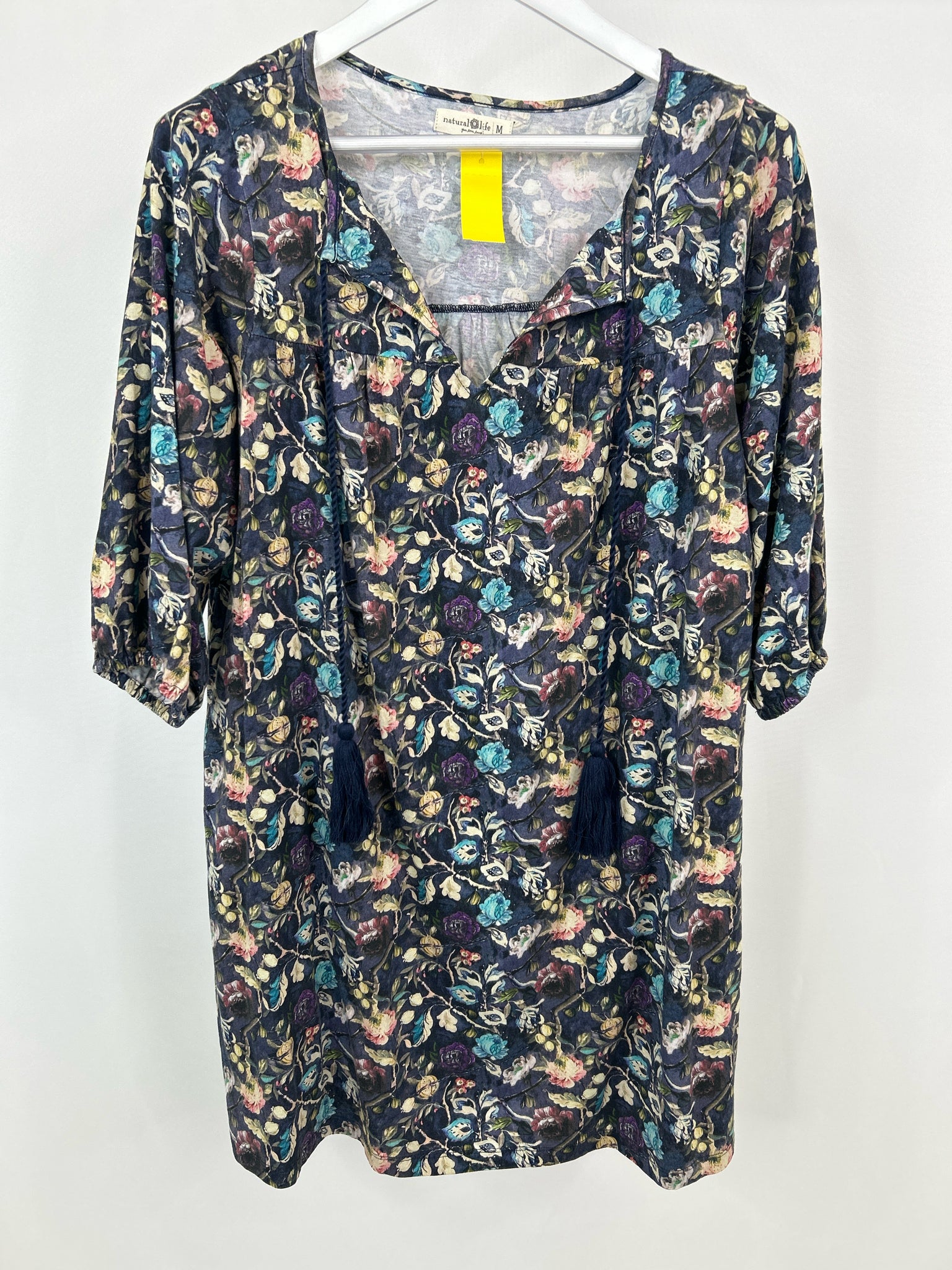NATURAL LIFE Size M PURPLE FLORAL Women Dress