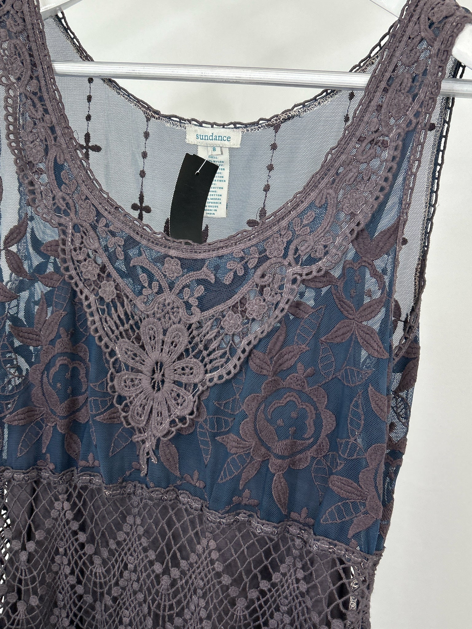 SUNDANCE Size 8 Navy Print Women Dress