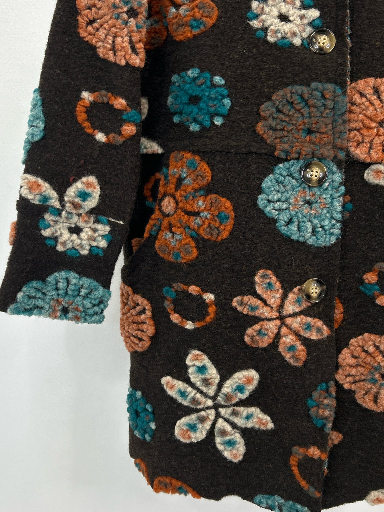 CAMILLE AND CO Size S Brown floral Women Coat