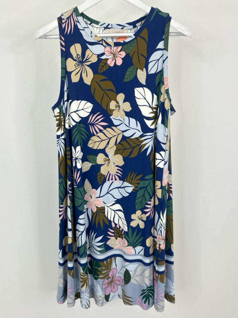 LOFT Size L Women's Blue Dress