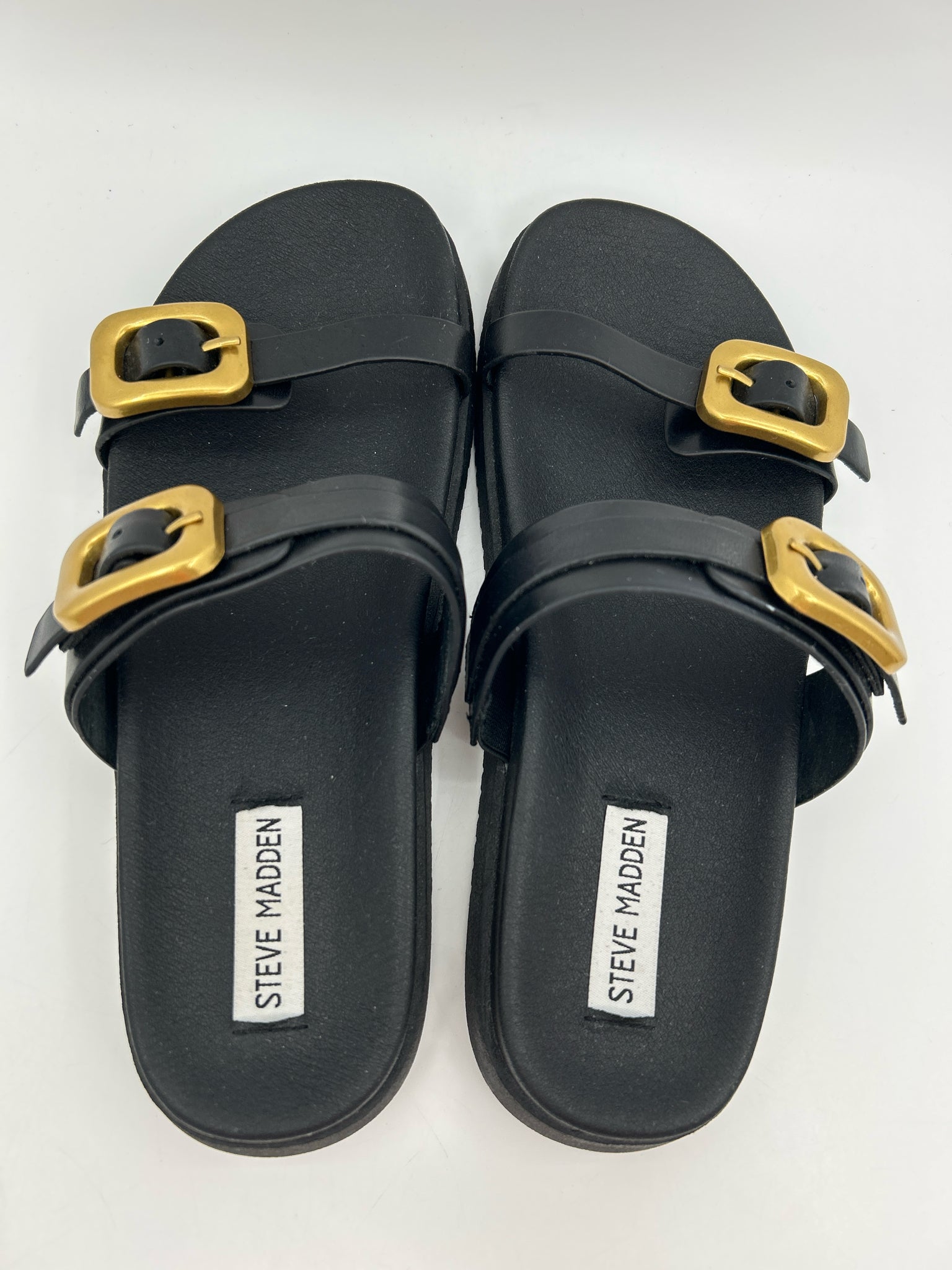 STEVE MADDEN Size 8.5M Black Women Sandal