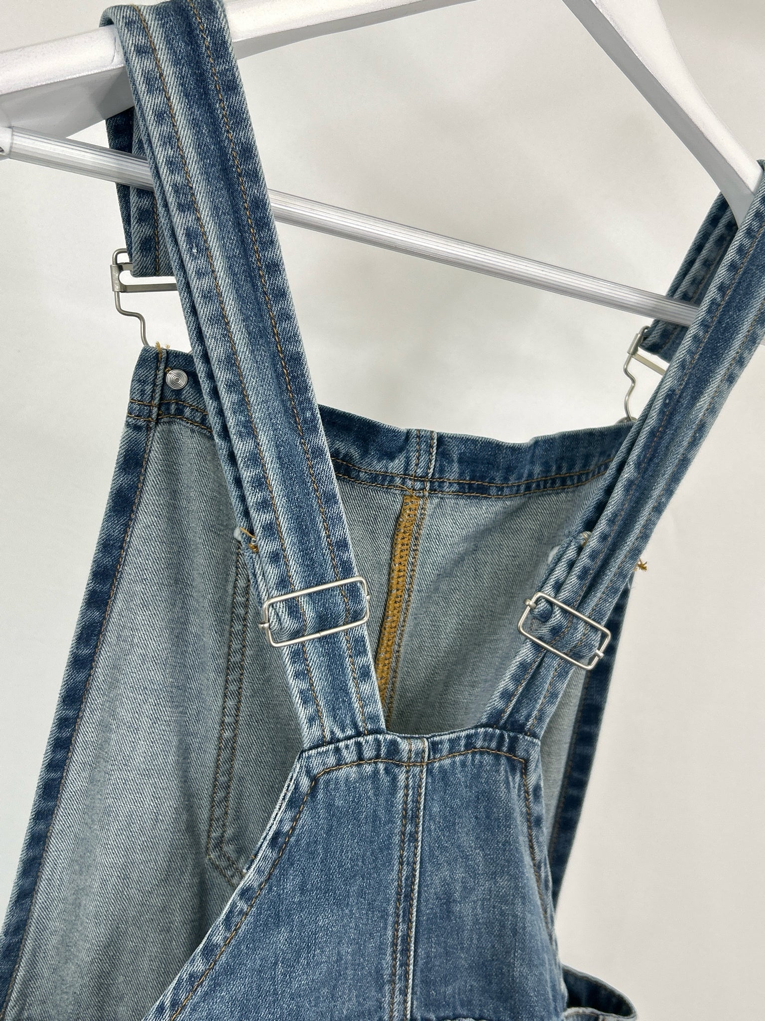 RISEN JEANS Size L BLUE DENIM Women Overall