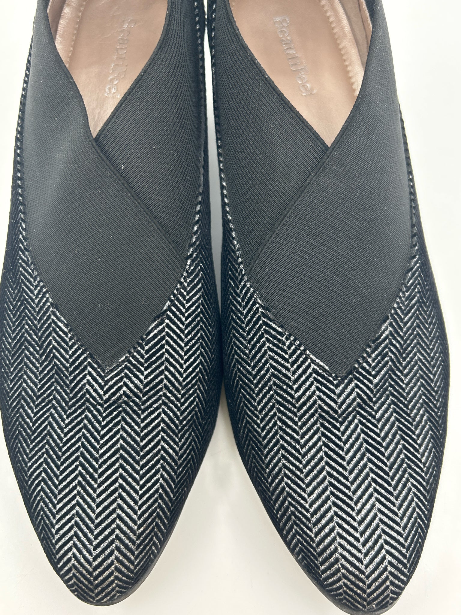 BEAUTIFEEL Size 37 Silver & Black Women Booties