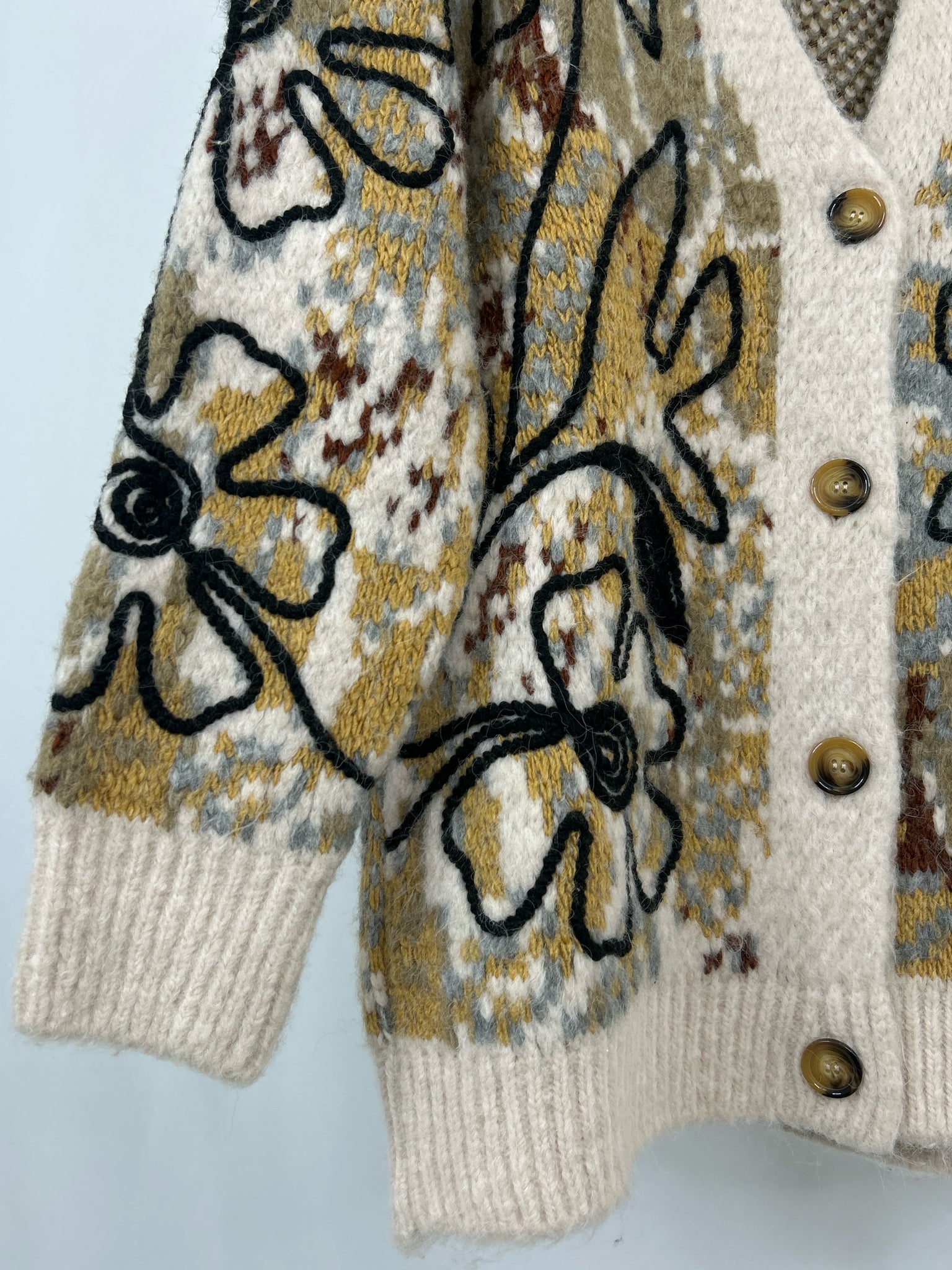 FREE PEOPLE Size S Beige and Tan Women Cardigan