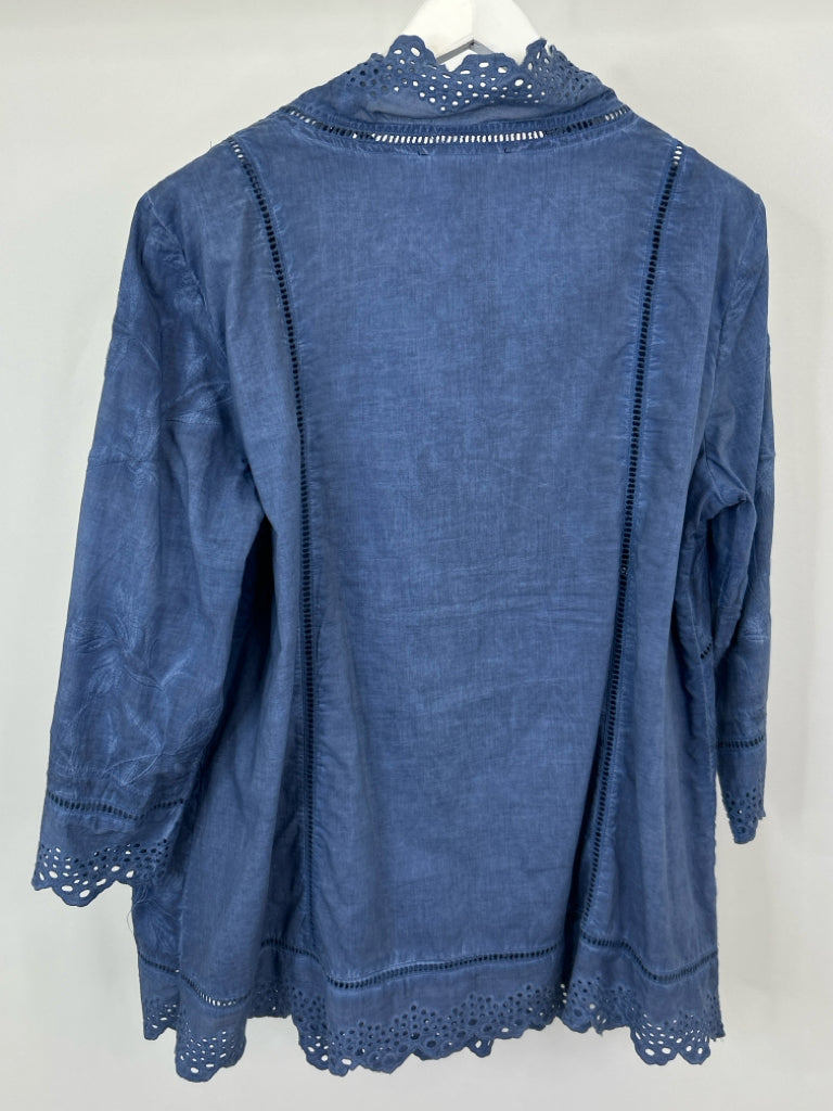 Ali Miles Size XL Blue Women's Tunic