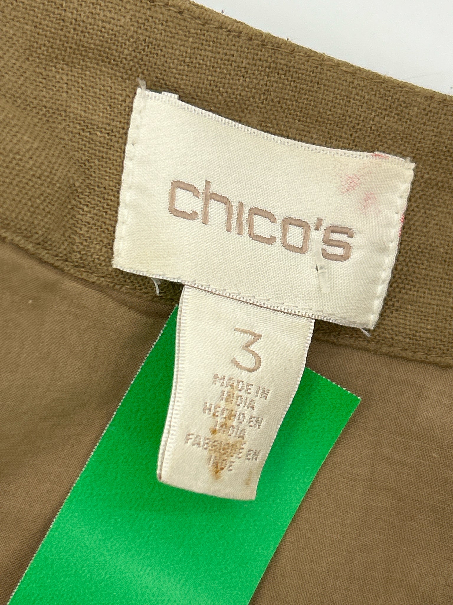 CHICO'S Size XL KHAKI Women Jacket