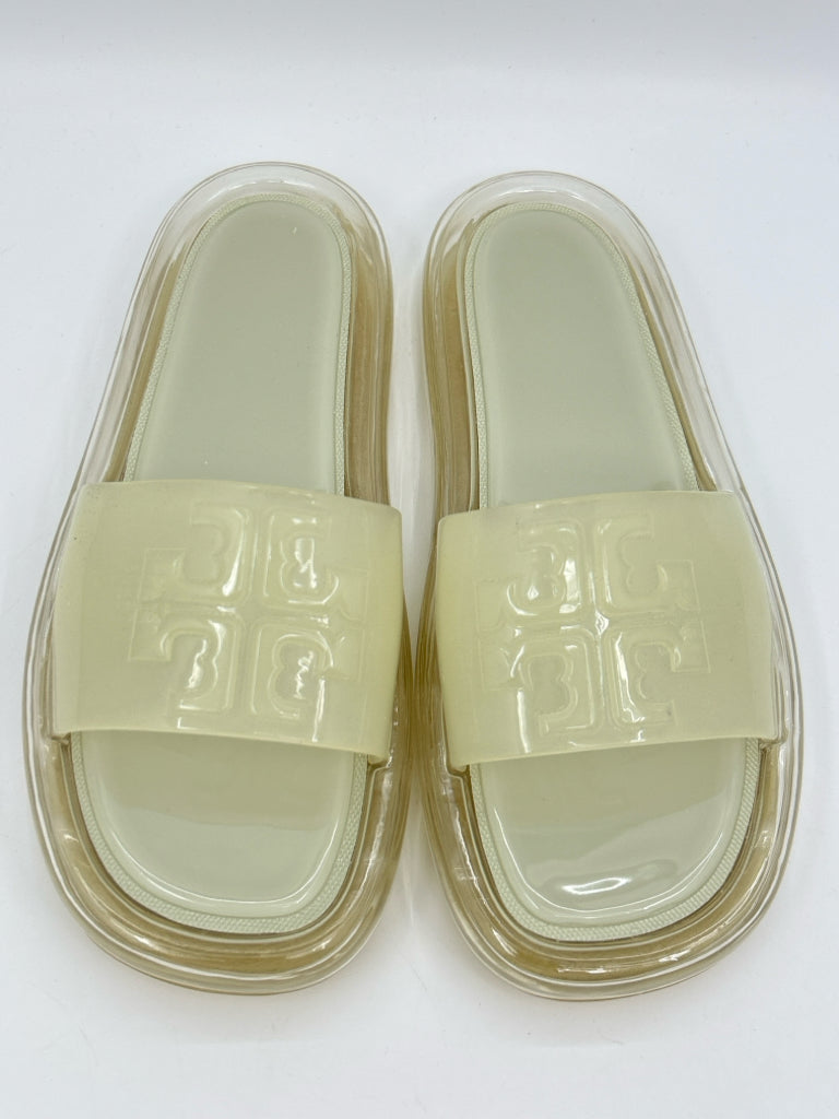 TORY BURCH Size 6B Ivory and Clear Women's Sandal
