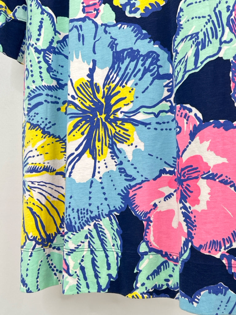 LILLY PULITZER Size L BLUE AND PINK Women's Dress