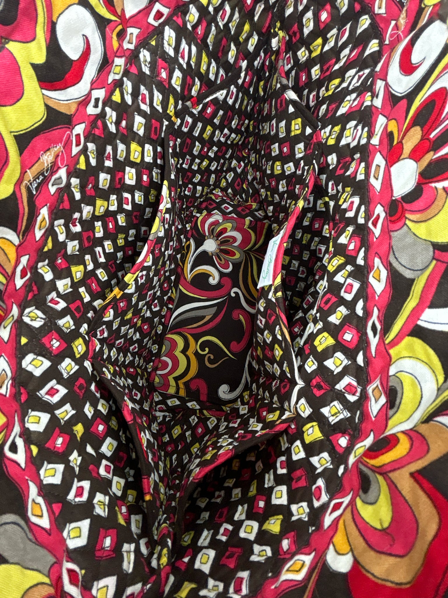 VERA BRADLEY BROWN AND PINK Women Tote