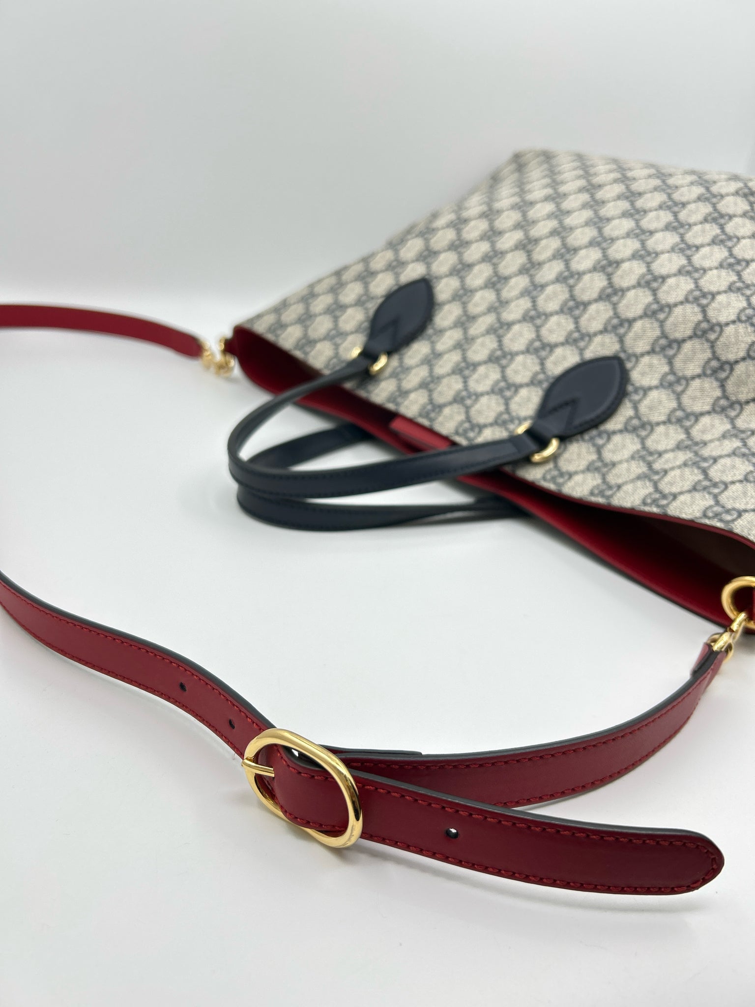 GUCCI BEIGE AND NAVY Women Tote