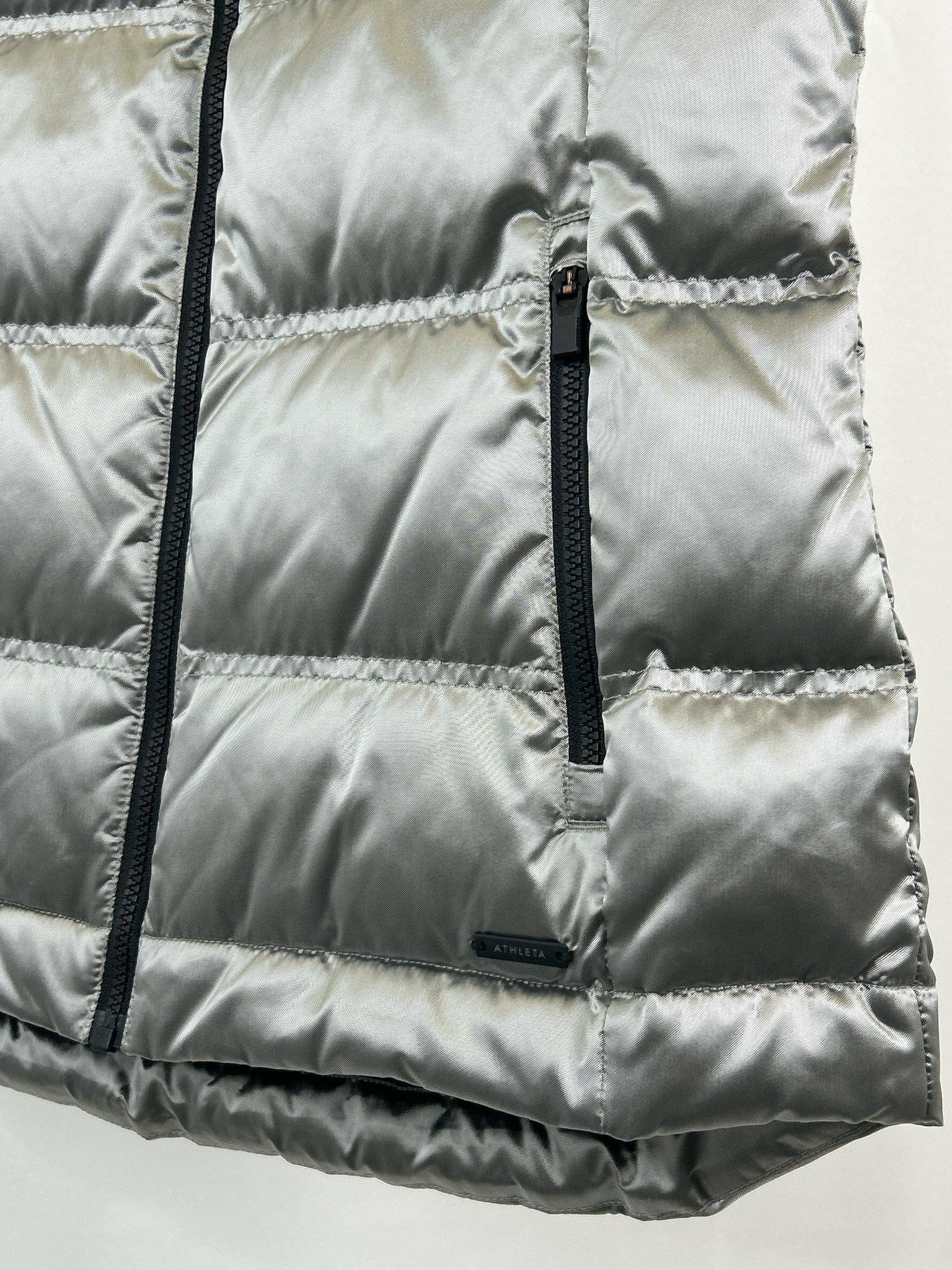 ATHLETA Size M Silver Women Vest