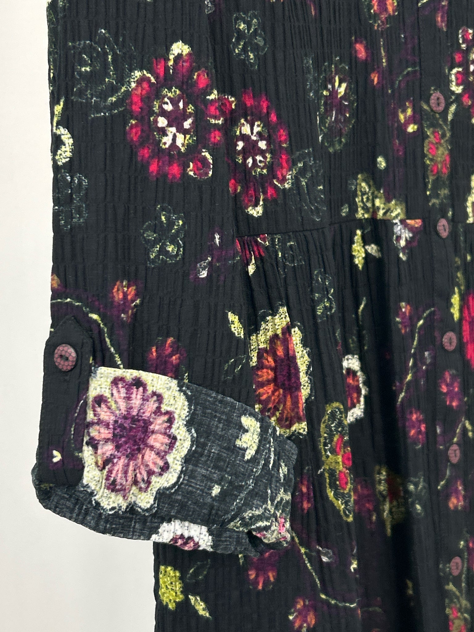 HABITAT Size S Black Floral Women Dress