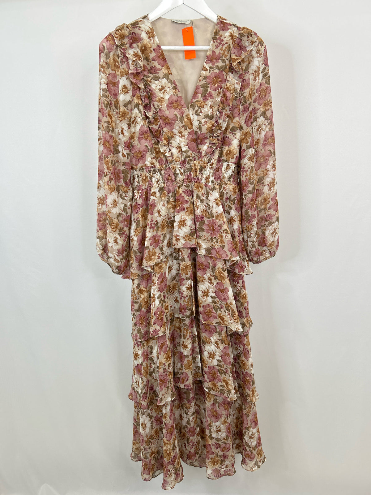 DRESS FORUM Size L Mauve and Grey Women Dress