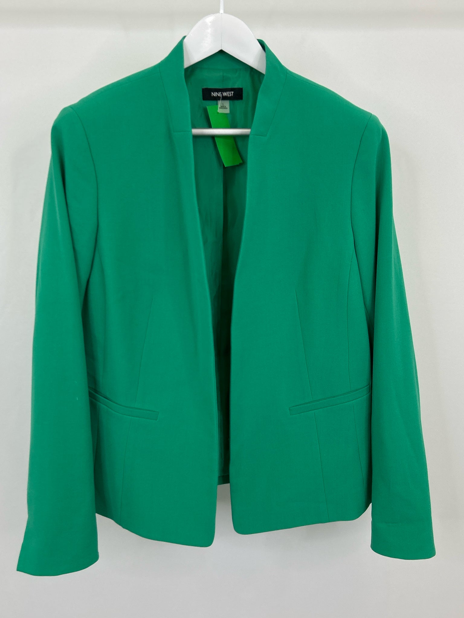 NINE WEST Size L Kelly Green Women Blazer