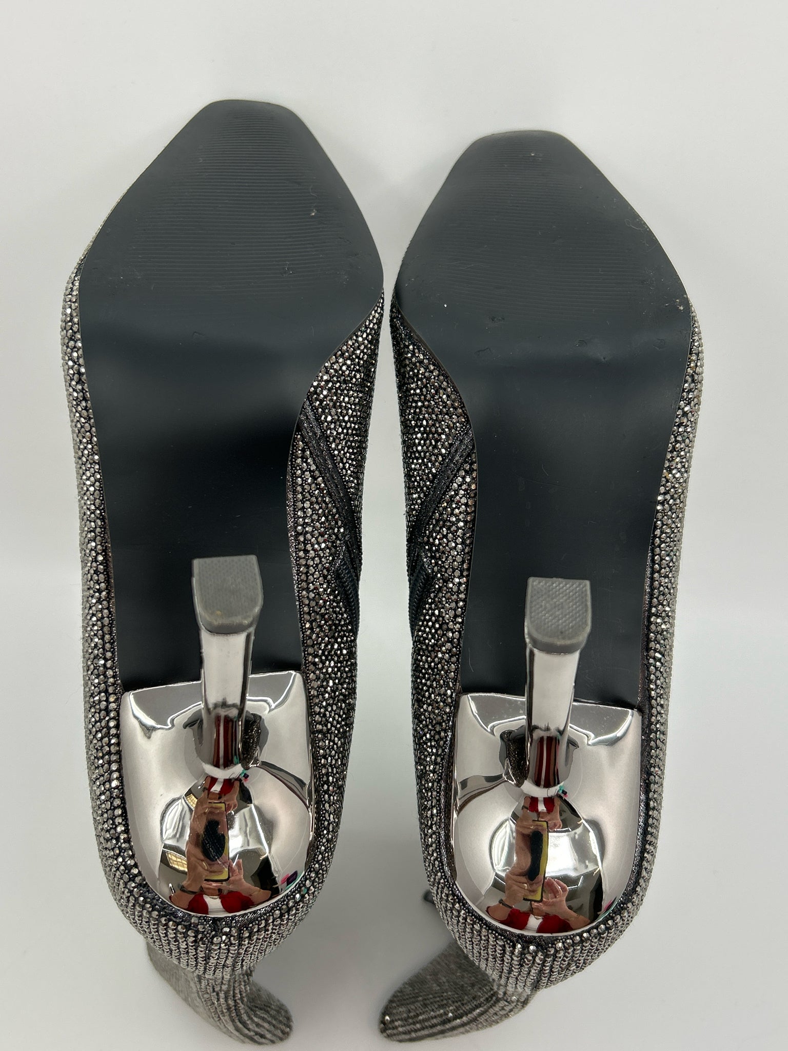 STEVE MADDEN Size 9.5M Silver Women Booties