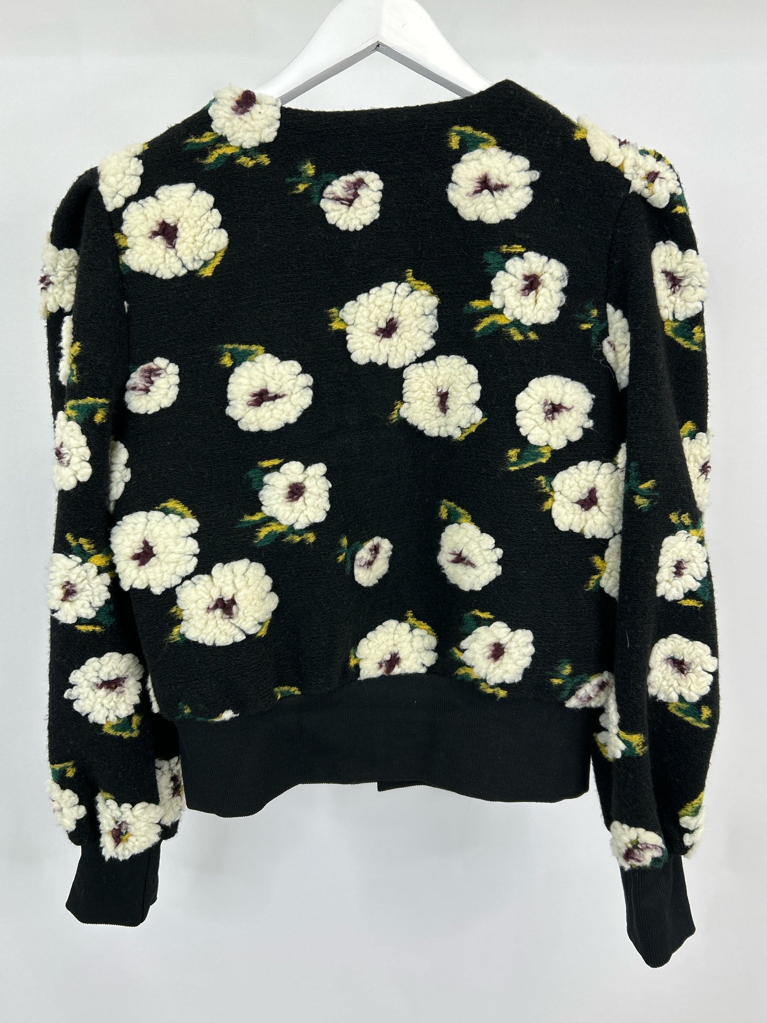 NO BRAND Size S/M Black Floral Women Jacket