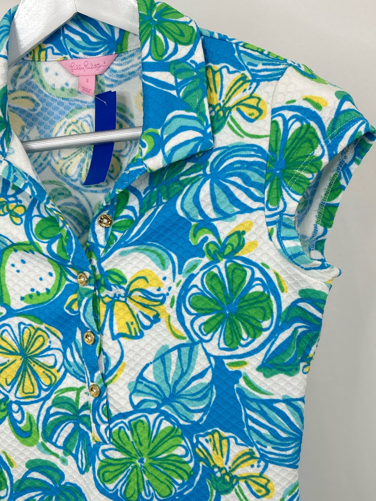 LILLY PULITZER Size S Blue Print Women Dress