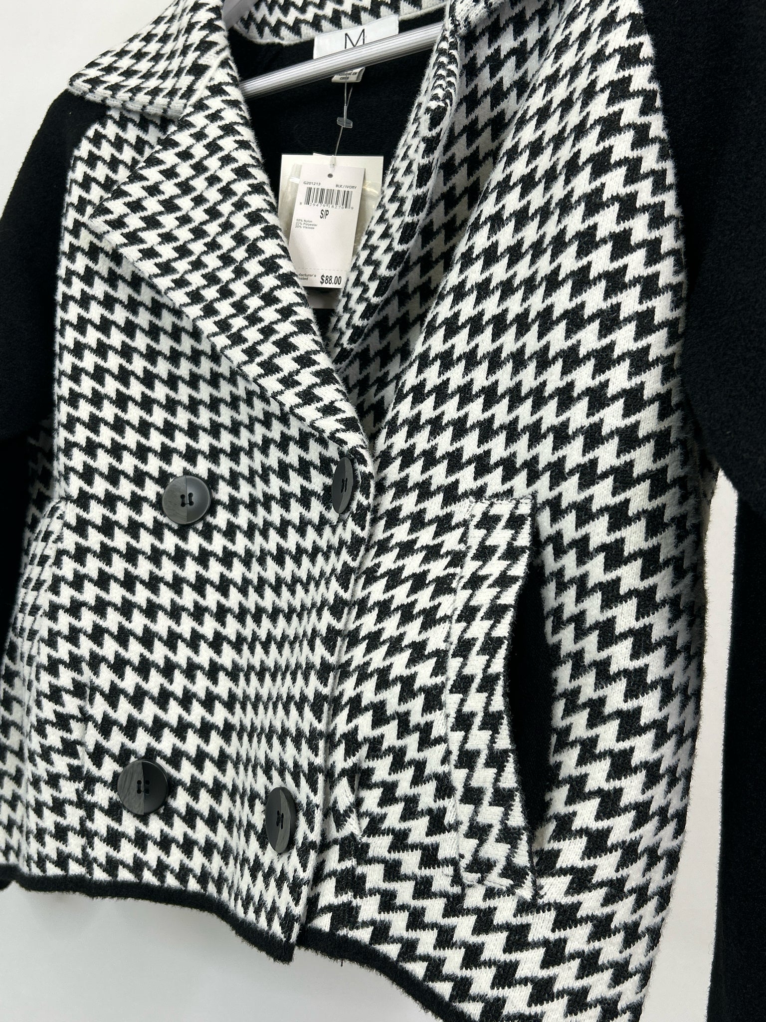 MAGASCHONI Size S/P Black & White Women Jacket NWT