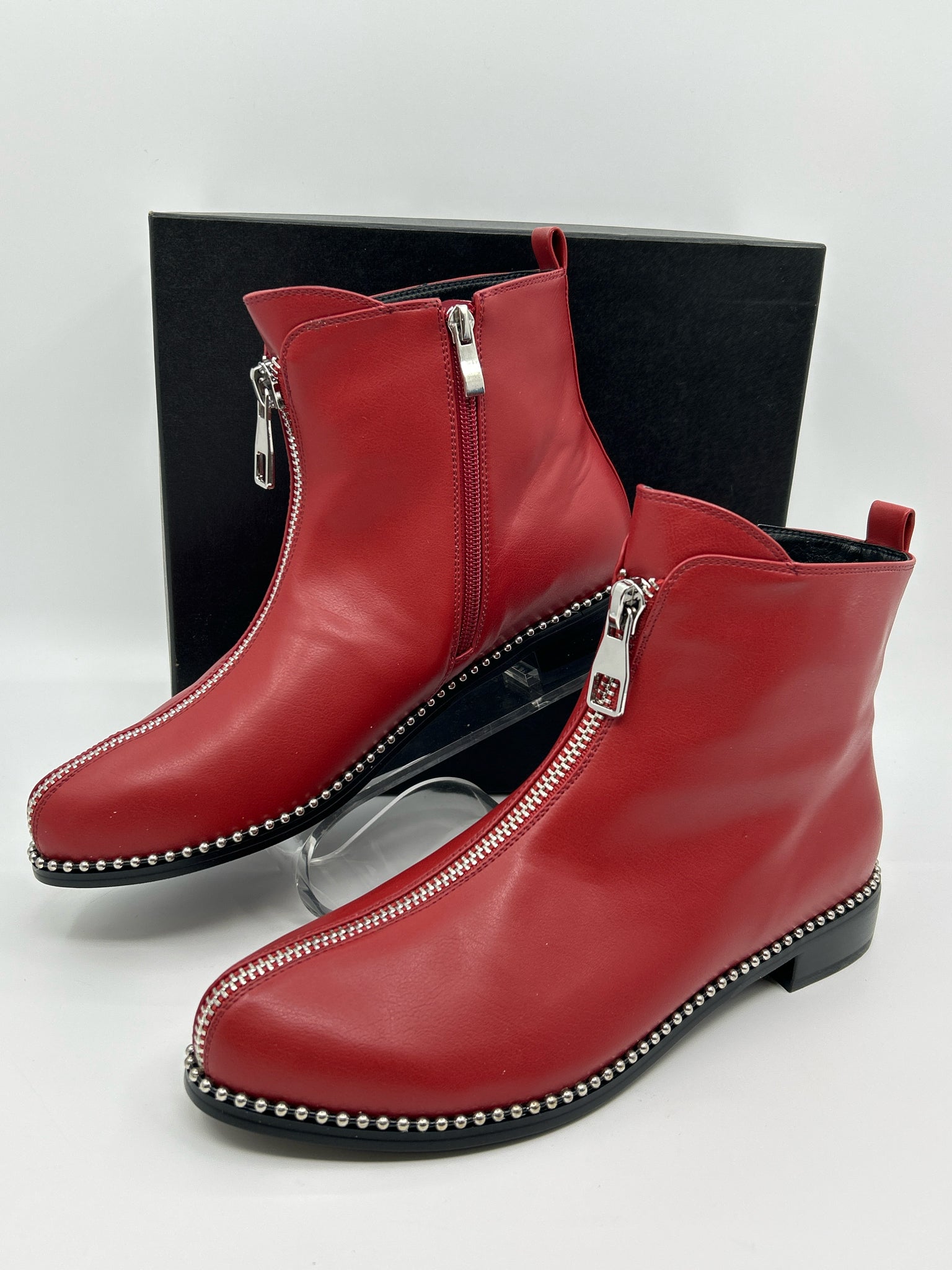 NU NINETY UNION Size 11 Red Women Booties