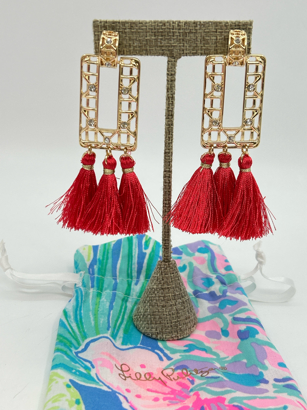 LILLY PULITZER Gold and red Earrings