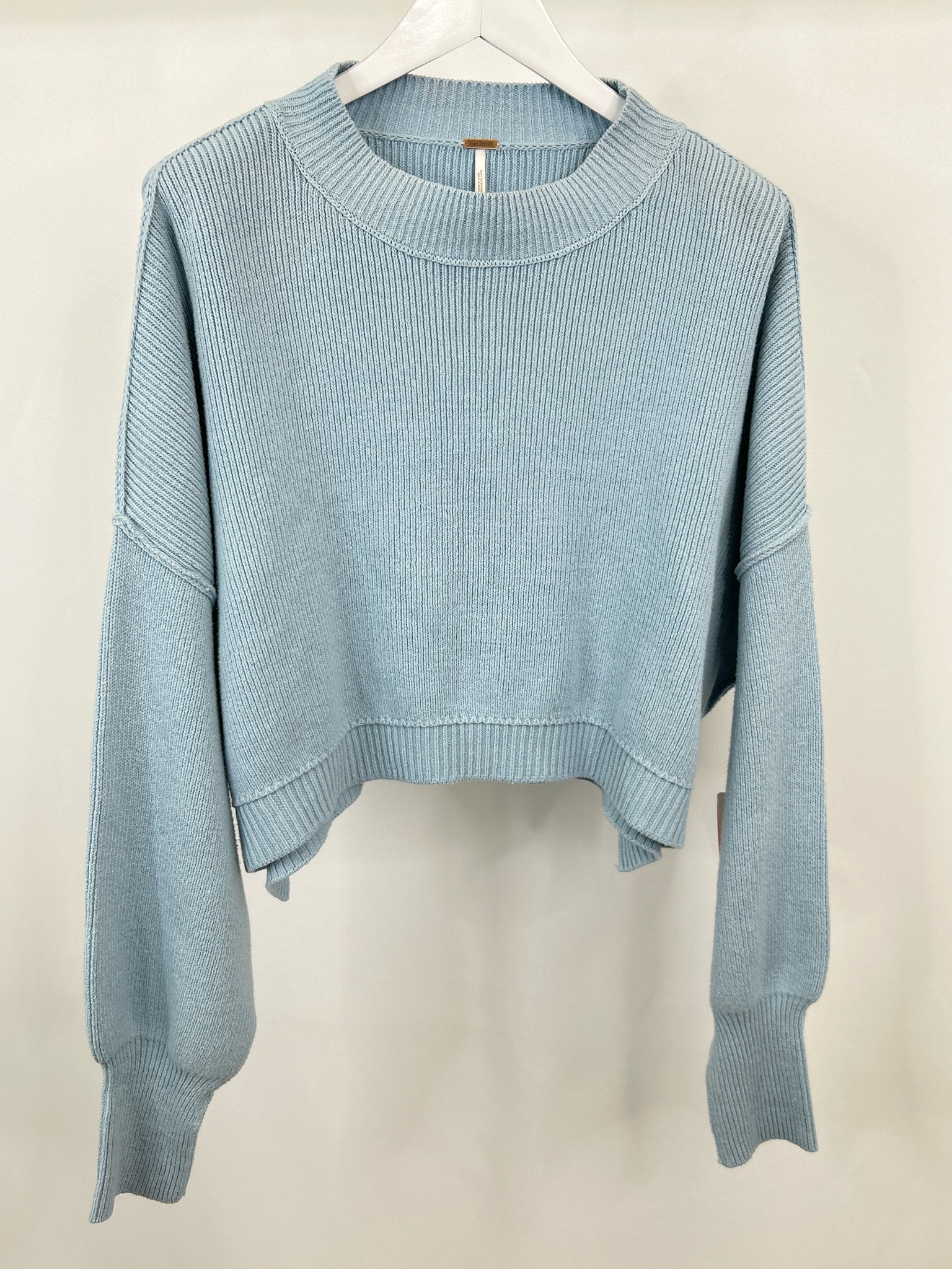 FREE PEOPLE Size M Pale Blue Women Sweater