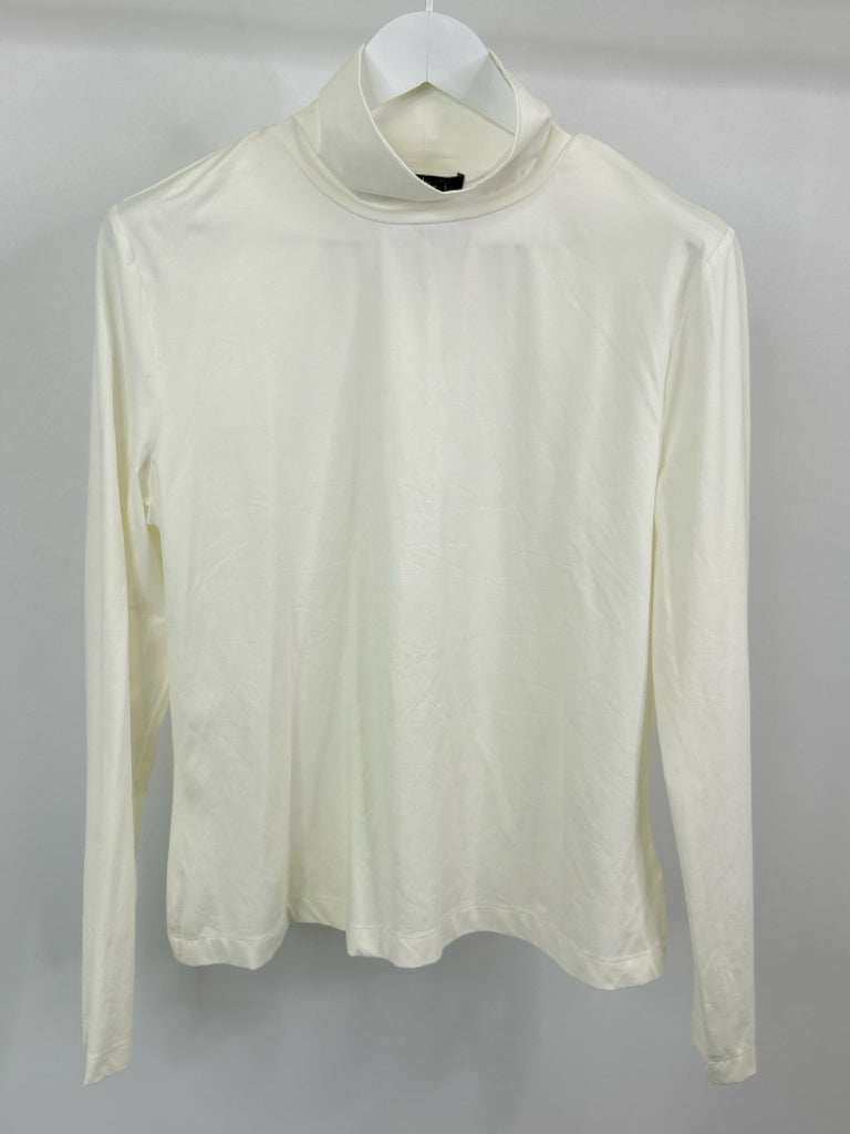 ST JOHN CAVIAR Women Size XL Ivory Turtleneck