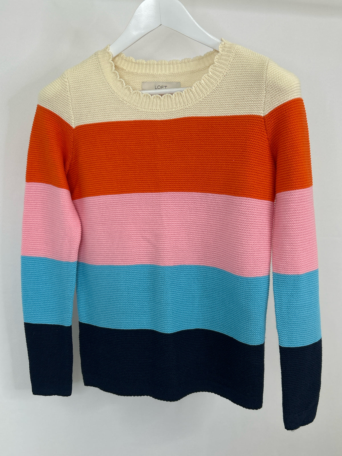 LOFT Size XS ORANGE AND PINK Women Sweater